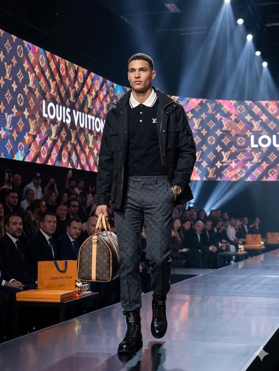 Áo polo Louis Vuitton LV check cổ caro logo thêu ngực Like Auth 48-52 MK\Đen