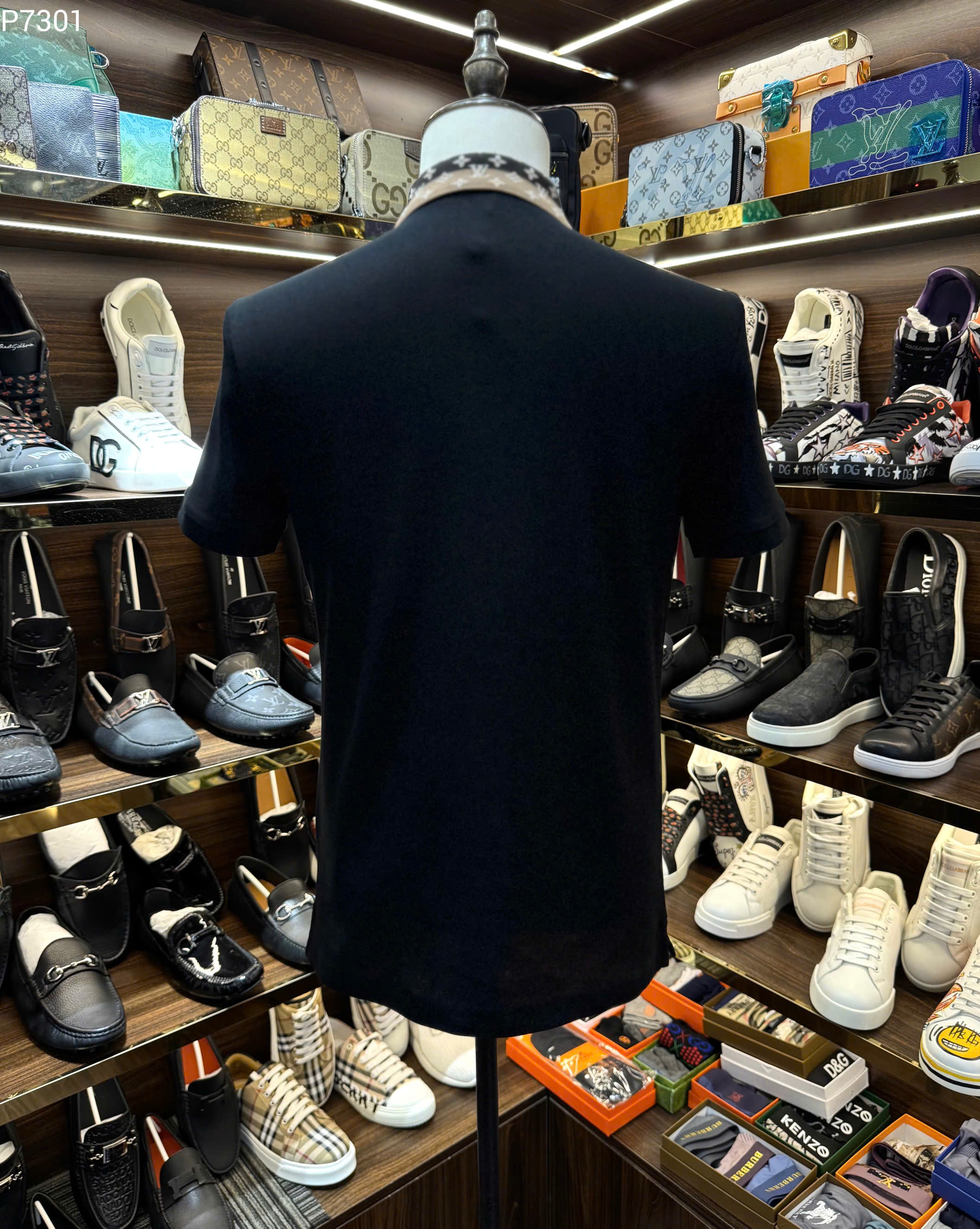 Áo polo Louis Vuitton LV check cổ monogram logo thêu ngực Like Auth S-XL MK