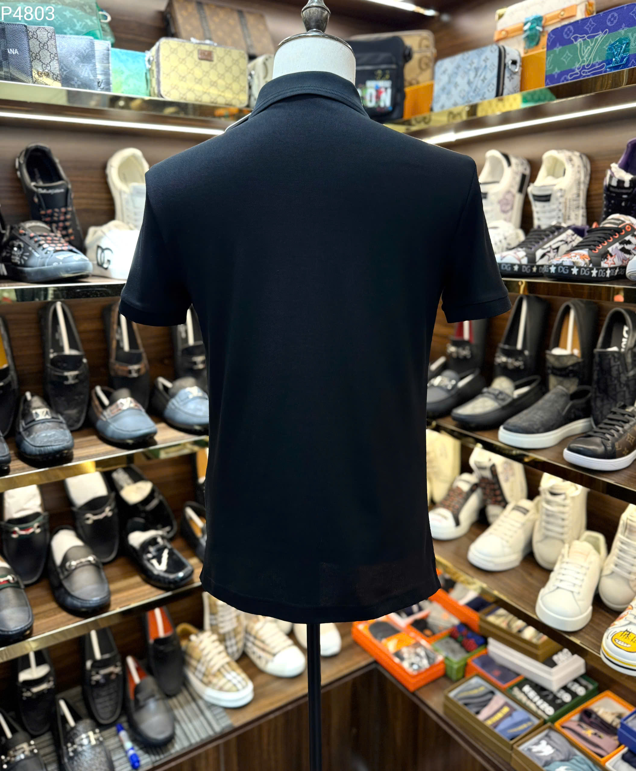 Áo polo Louis Vuitton LV thêu viền tay logo thêu ngực hình Cáo Like Auth S-XL MK