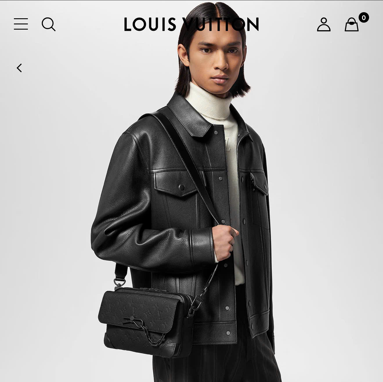 Túi đeo chéo Louis Vuitton LV Bag Steamer Messenger Monogram Taurillon Like Auth 24x17x5 PLD