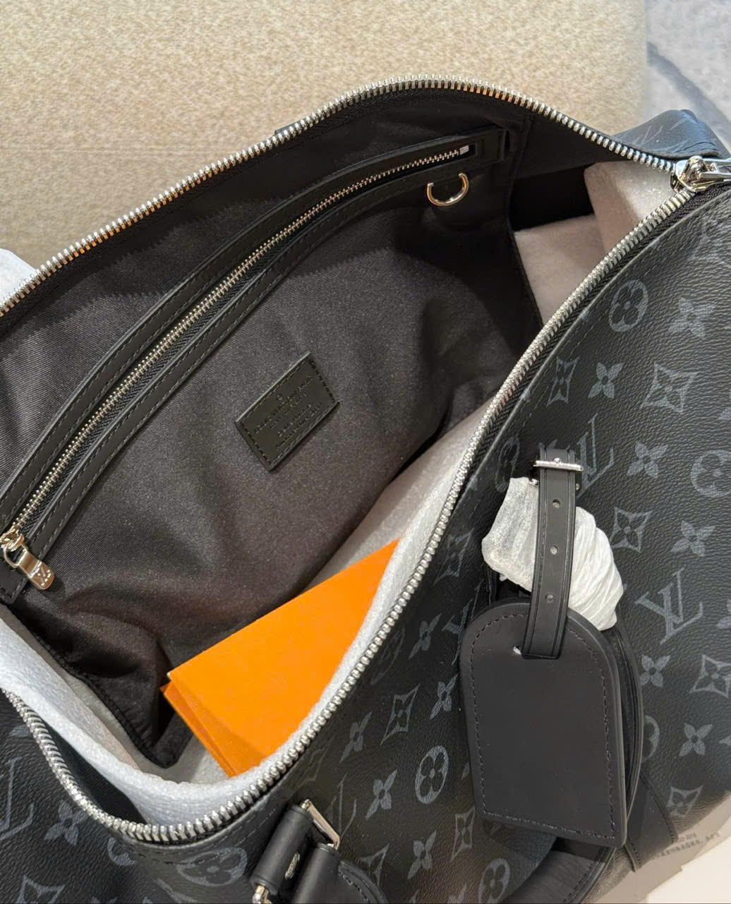 Túi trống du lịch Louis Vuitton LV Keepall monogram  size 50 Like Auth PLD\Đen