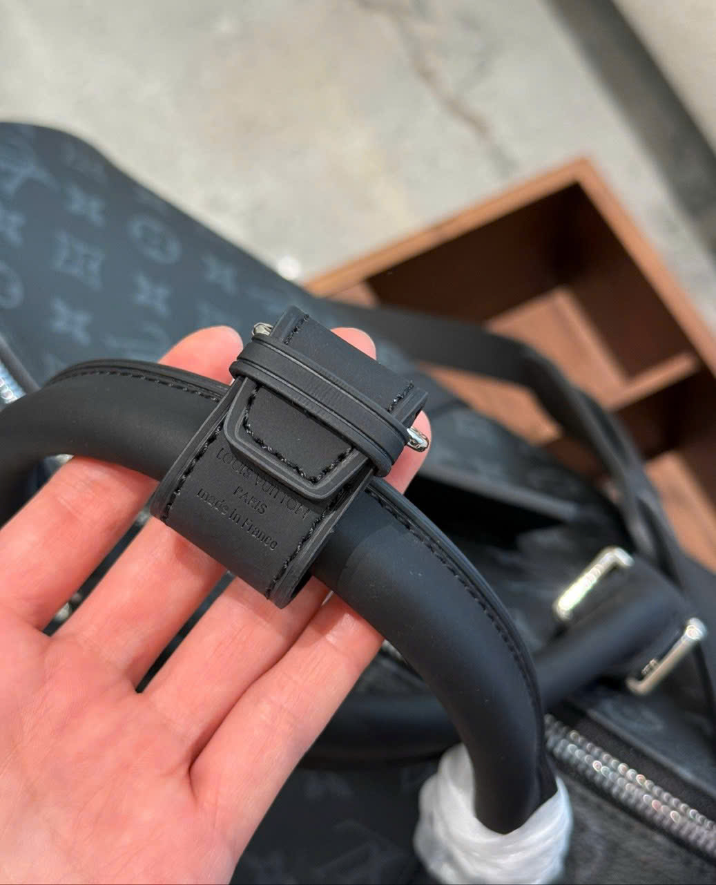 Túi trống du lịch Louis Vuitton LV Keepall monogram  size 50 Like Auth PLD\Đen