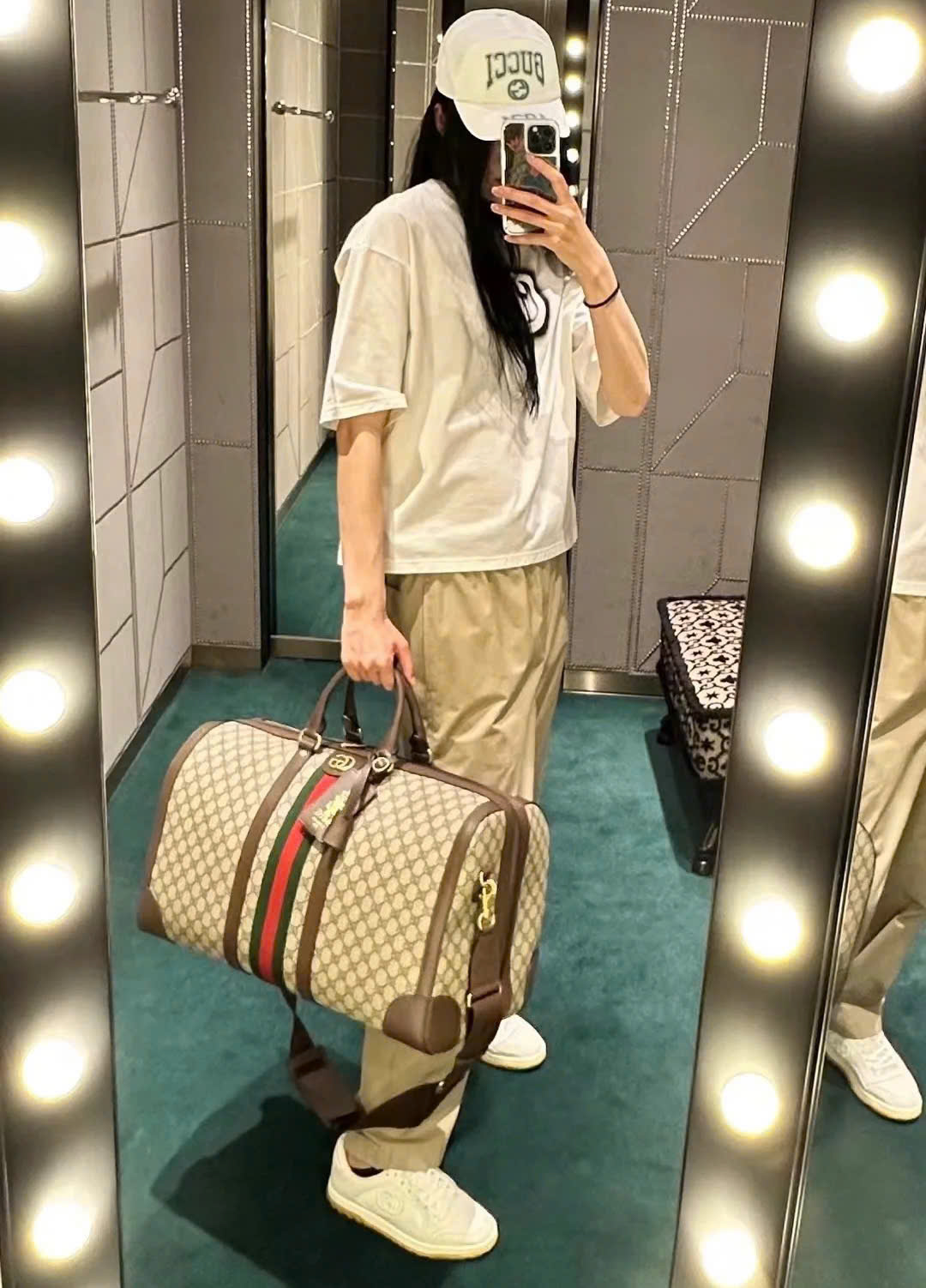 Túi trống Du Lịch Gucci GC Savoy Duffle Bag Like Auth PLD