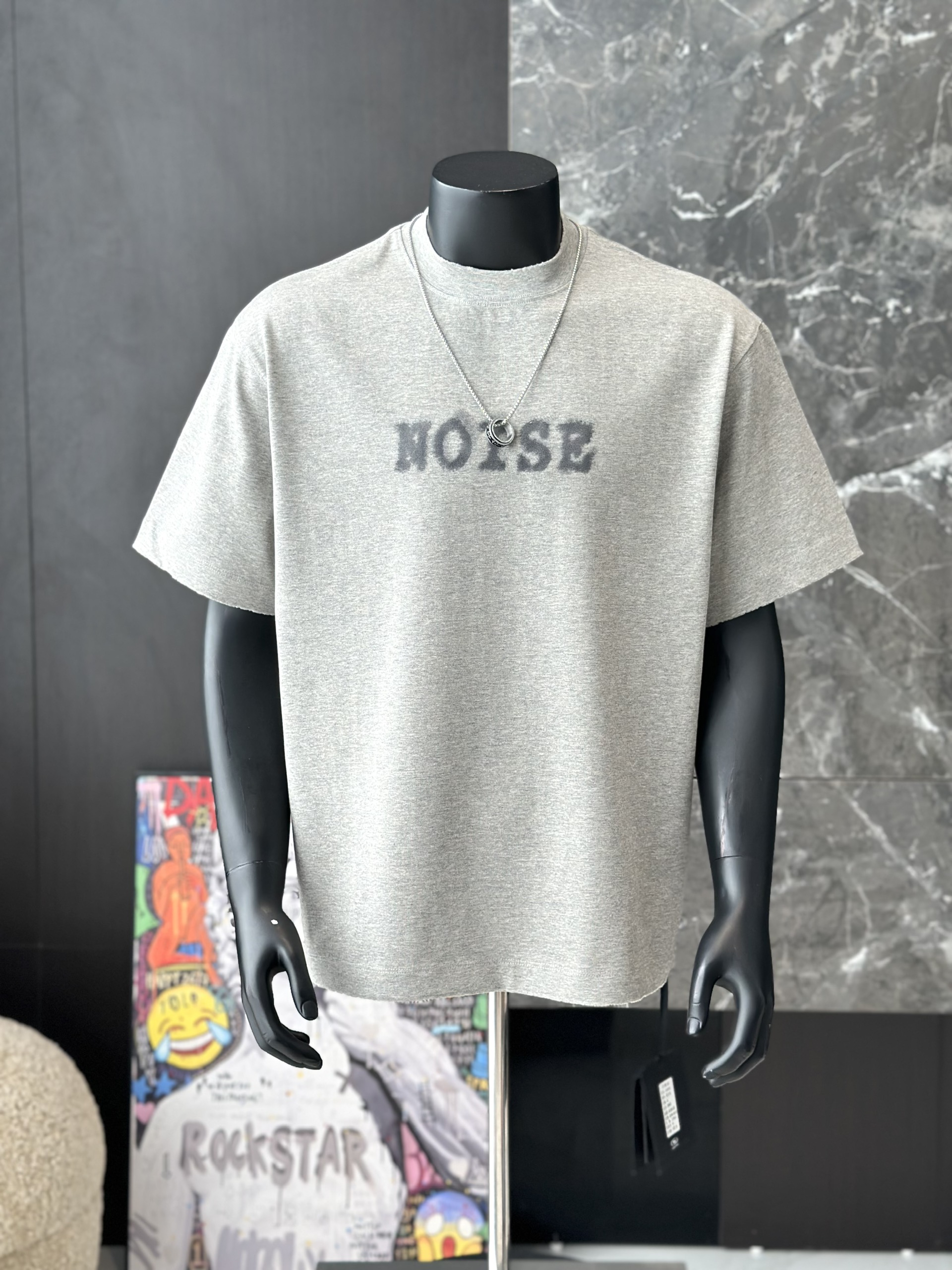 Áo phông T shirt Caras Noise form to Like Auth M-L VTN\xám