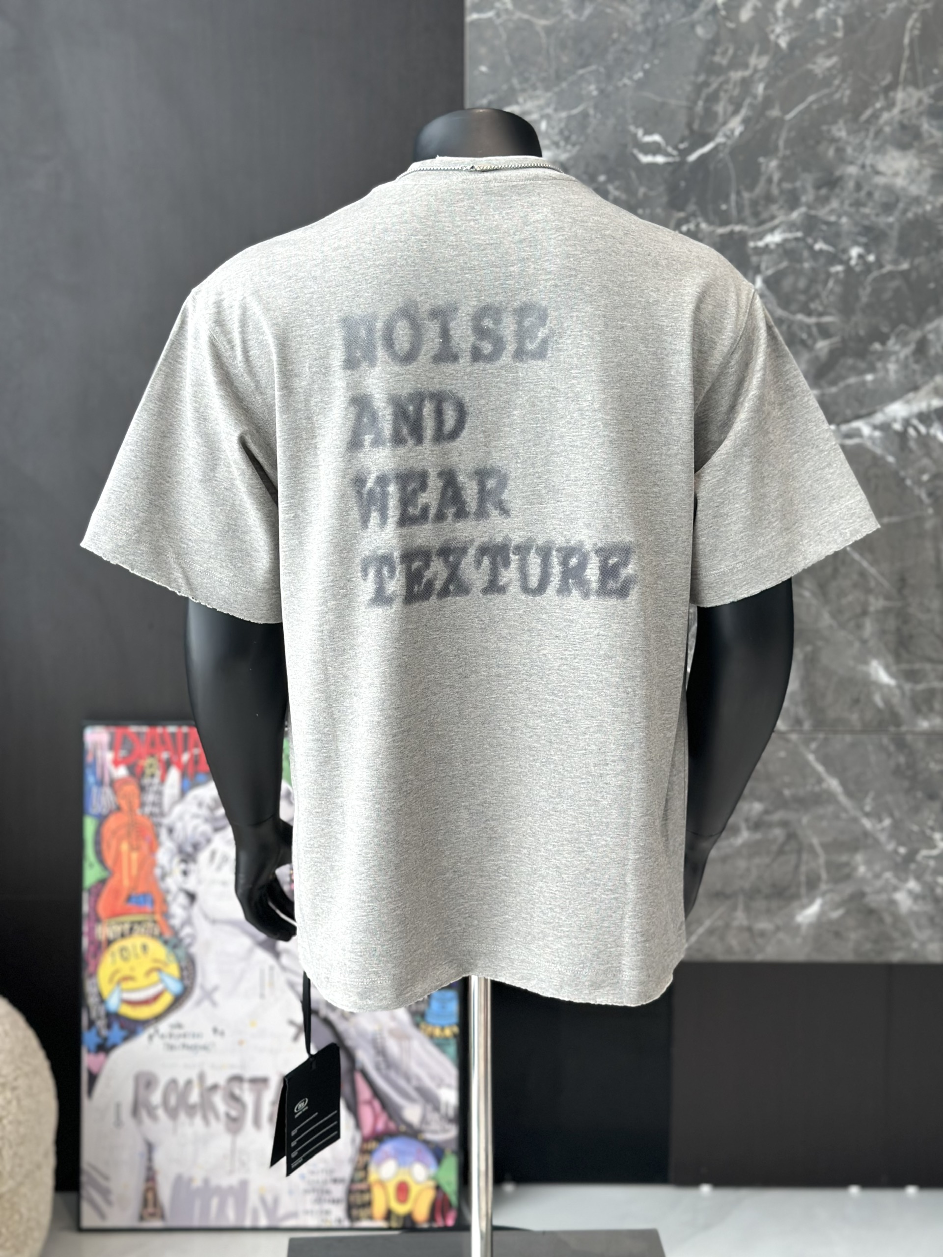Áo phông T shirt Caras Noise form to Like Auth M-L VTN\xám
