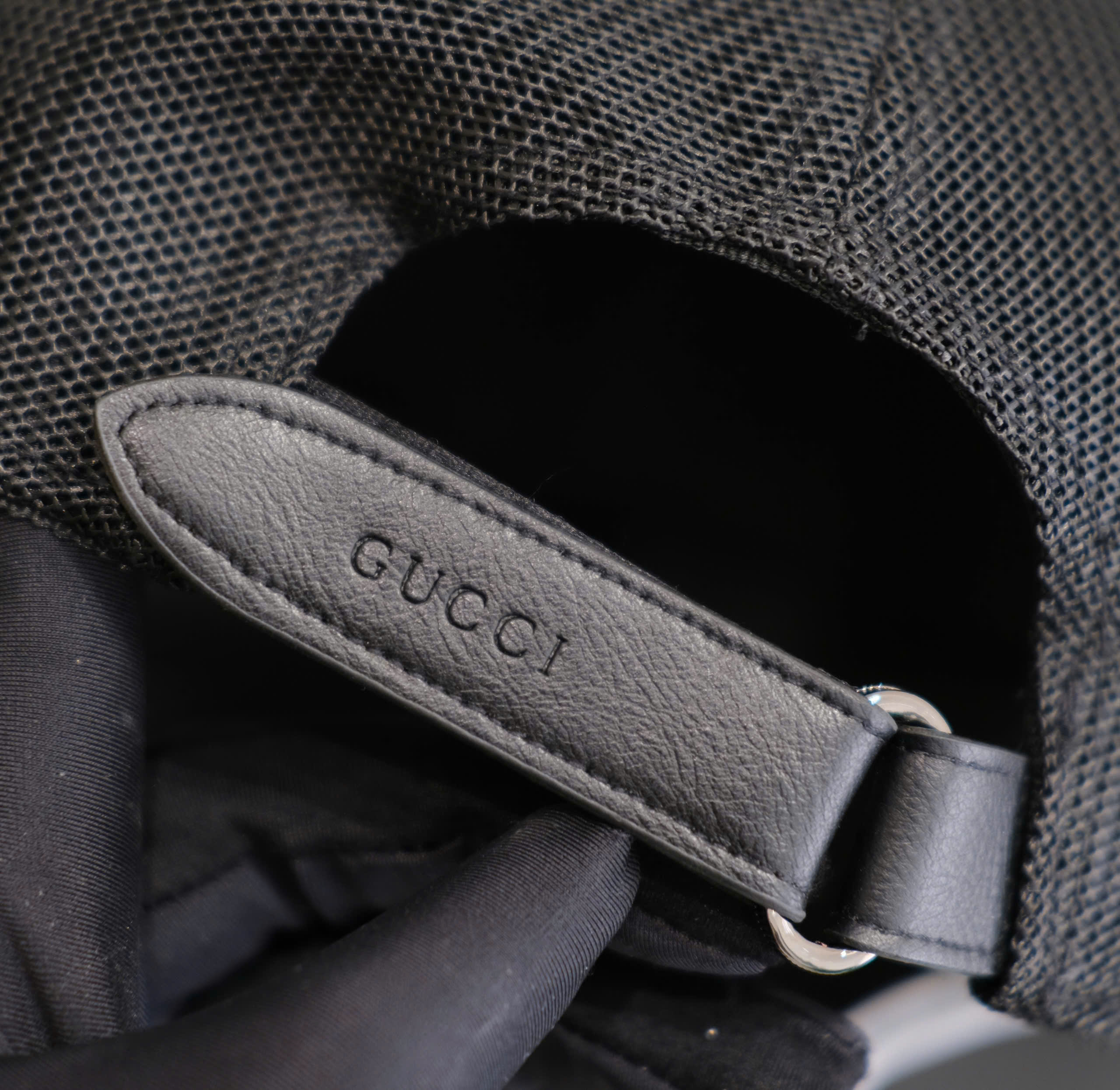 Mũ lưỡi trai nón kết Gucci GC Đen Xám logo vân mix lưới Like Auth DDT