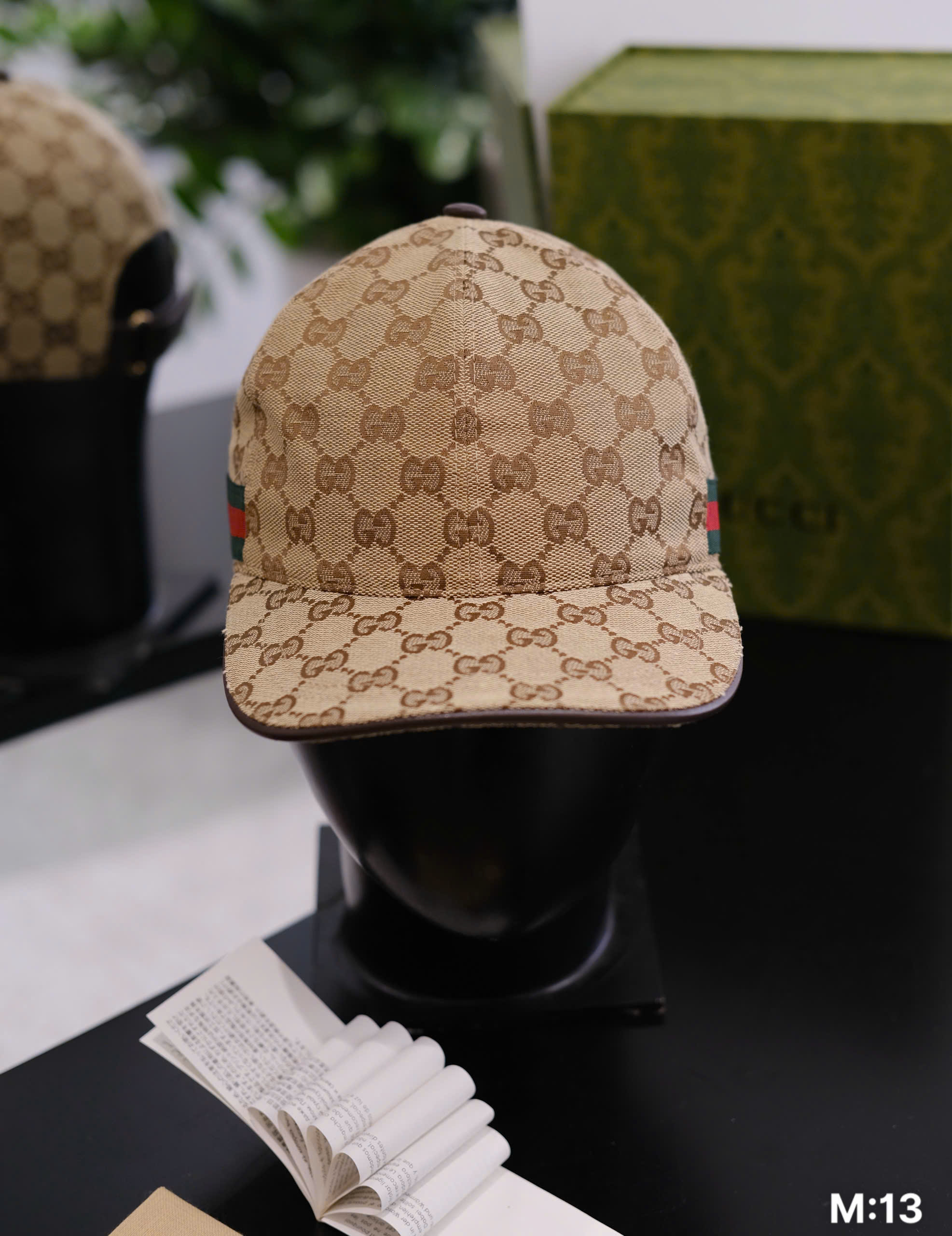 Mũ lưỡi trai nón kết Gucci GC Vàng classic tag kẻ sọc Xanh Đỏ Like Auth DDT