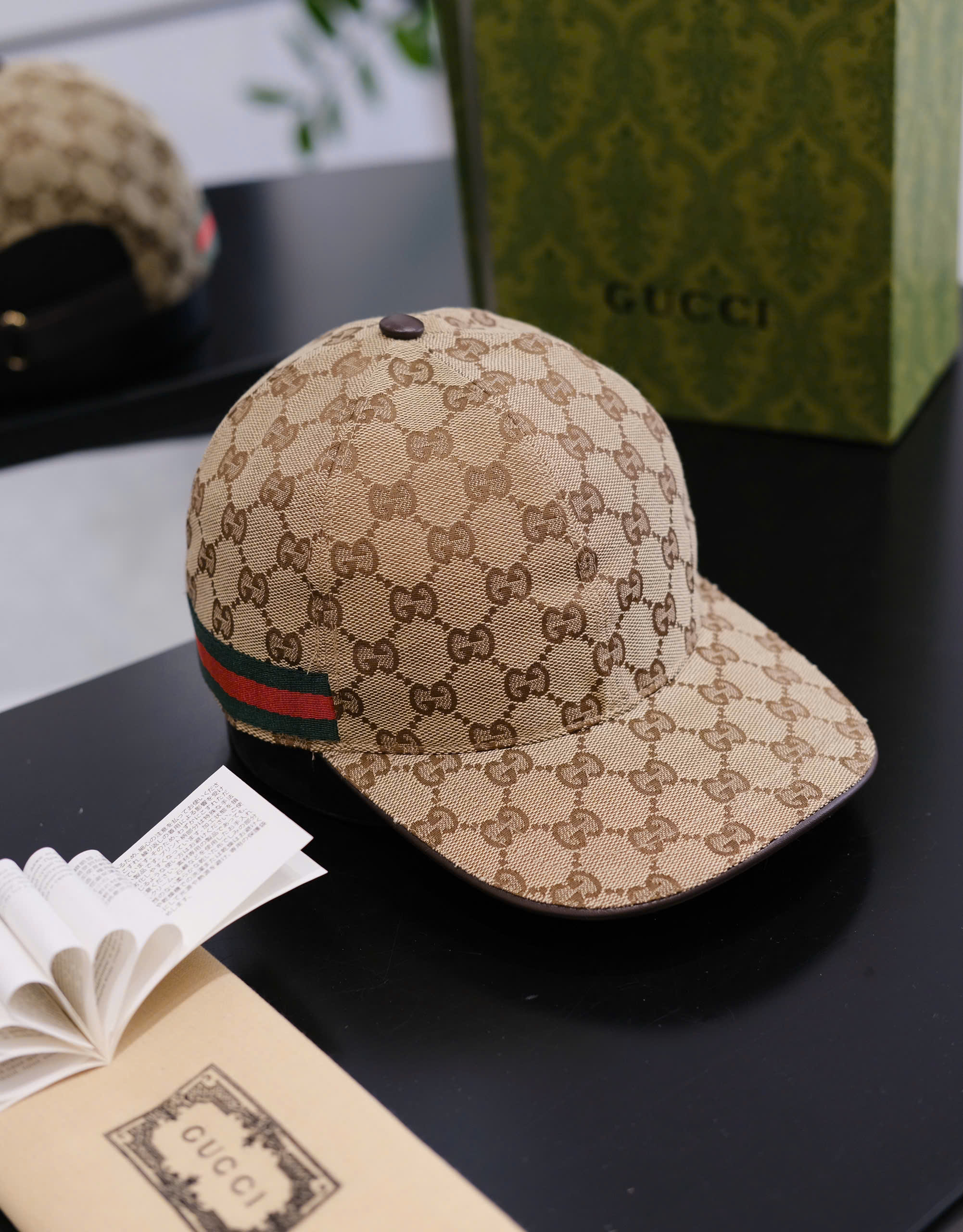 Mũ lưỡi trai nón kết Gucci GC Vàng classic tag kẻ sọc Xanh Đỏ Like Auth DDT