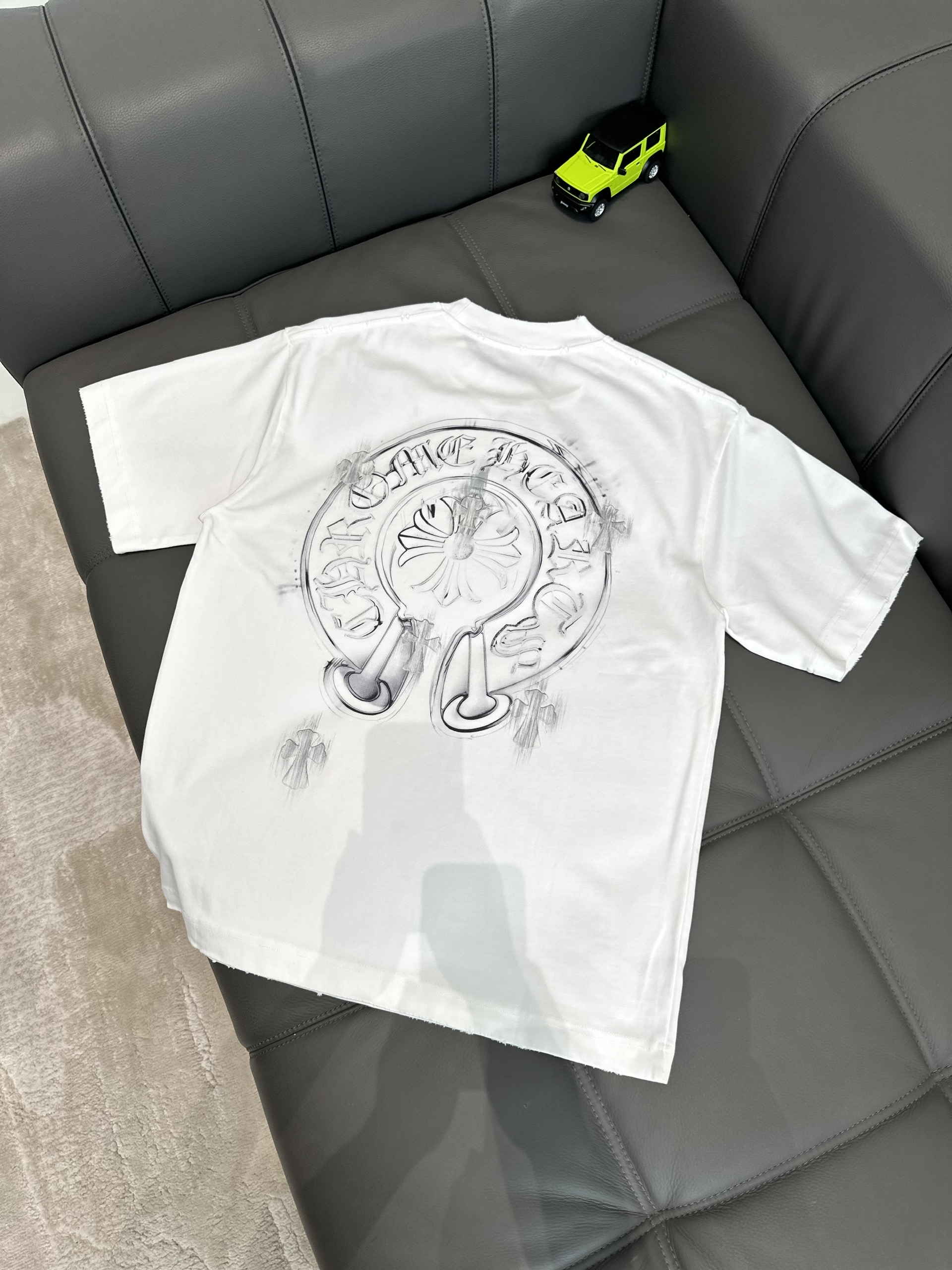 Áo phông T shirt Chrome Heart logo wash chữ thập Like Auth M-XL VTN\TRẮNG