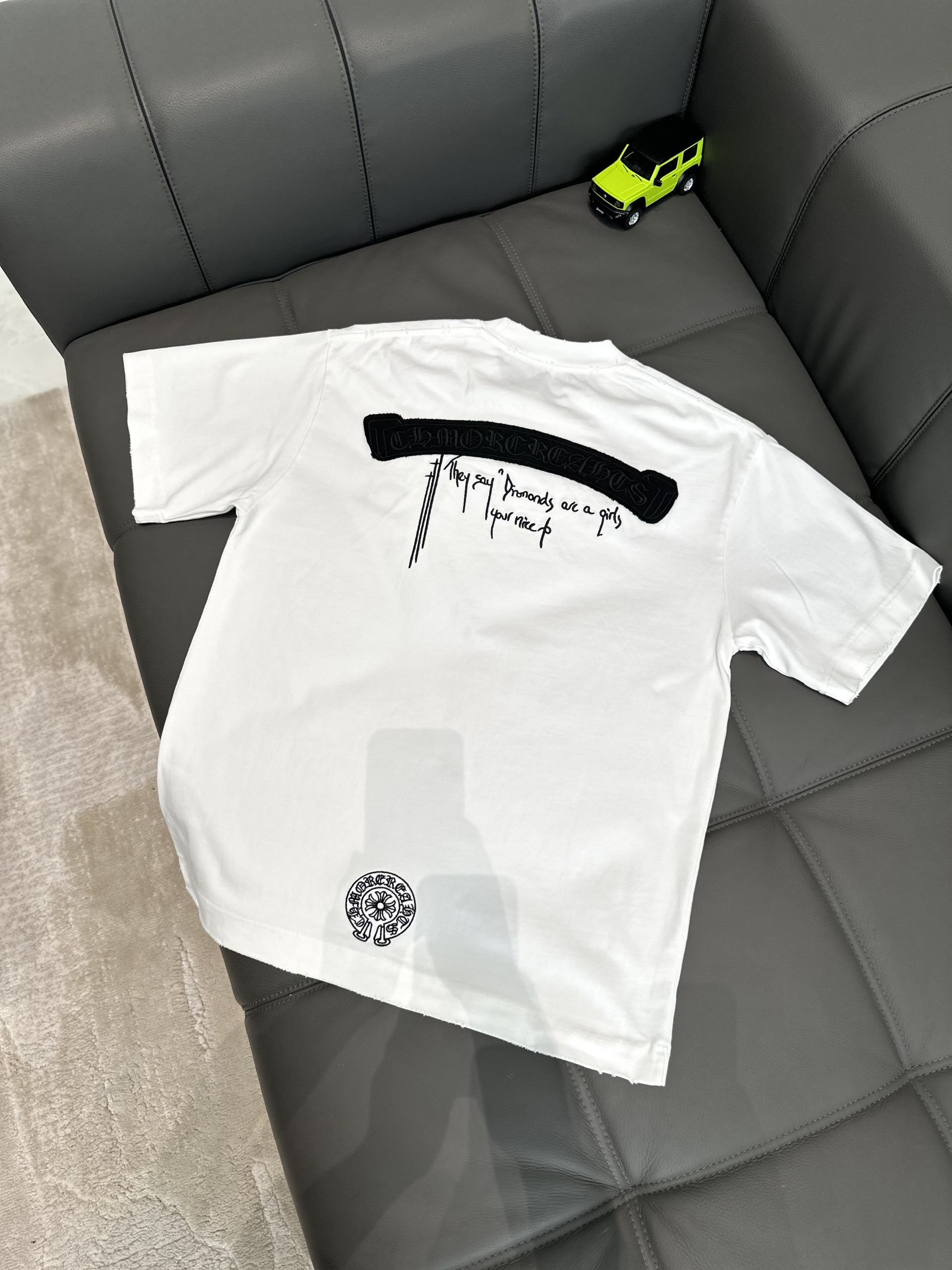 Áo phông T shirt Chrome Heart logo wash trước sau Like Auth M-XL VTN\TRẮNG