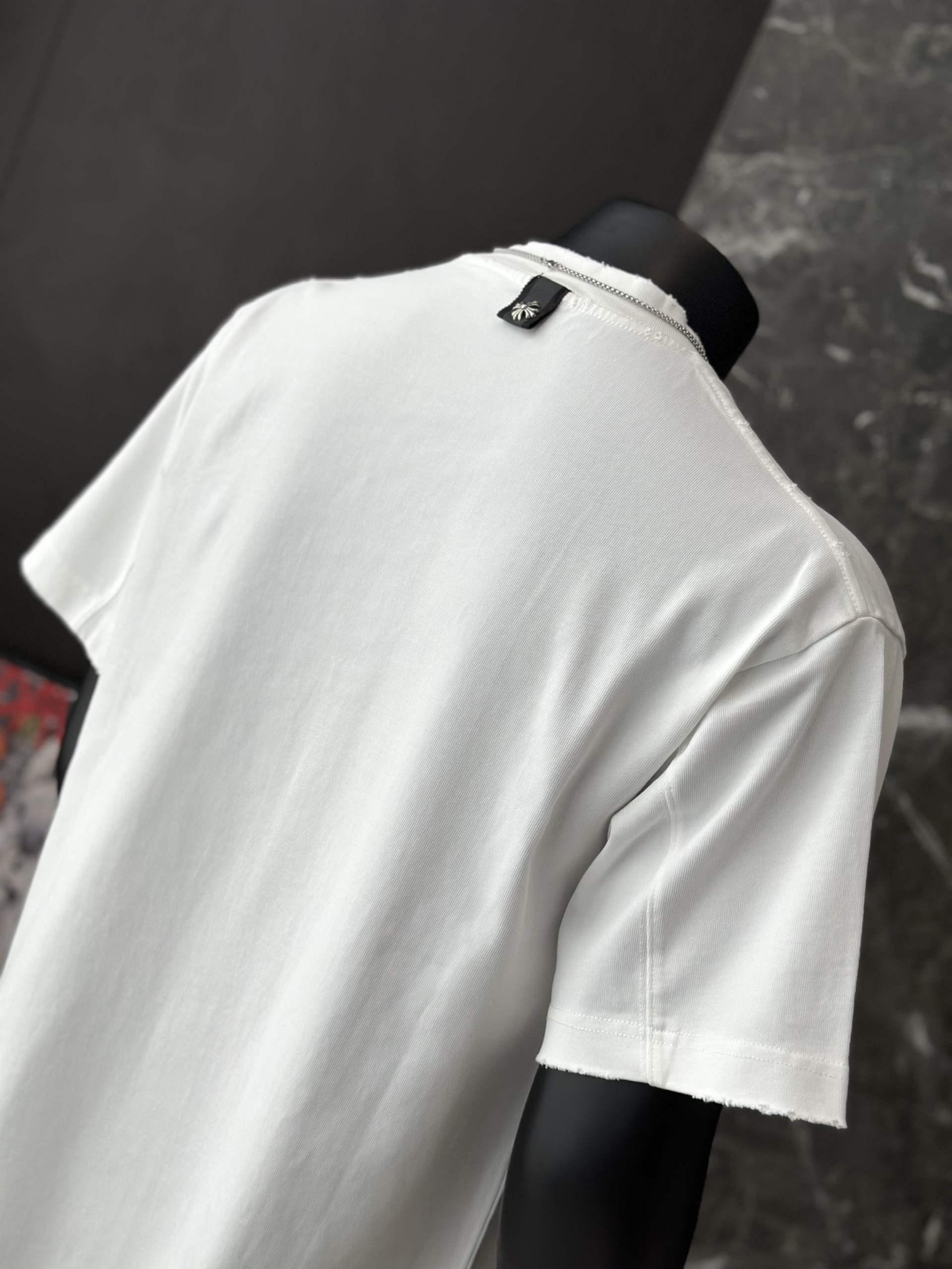 Áo phông T shirt Chrome Heart Trắng nhiều chữ thập wash Like Auth M-XL VTN
