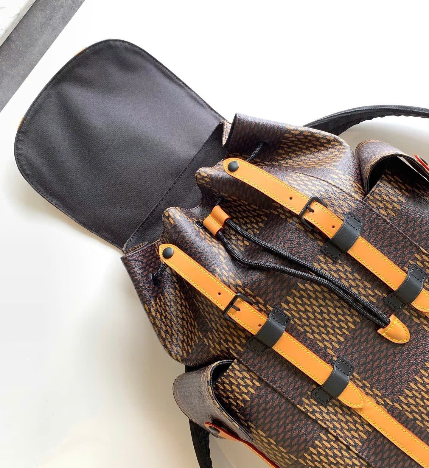 Balo Louis Vuitton LV Backpack x Nigo Christopher PM Nâu Caro Like Auth 38x44x13 PLD