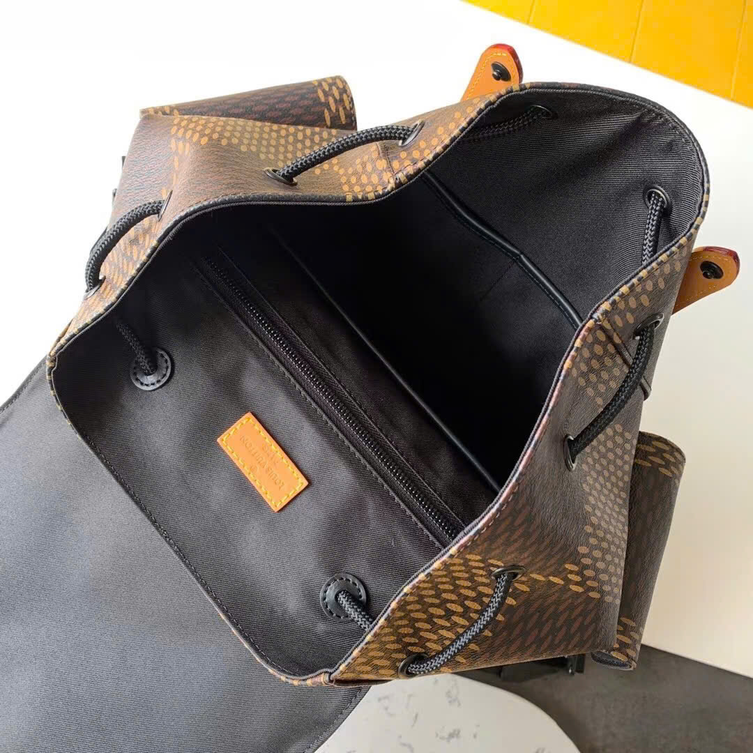 Balo Louis Vuitton LV Backpack x Nigo Christopher PM Nâu Caro Like Auth 38x44x13 PLD