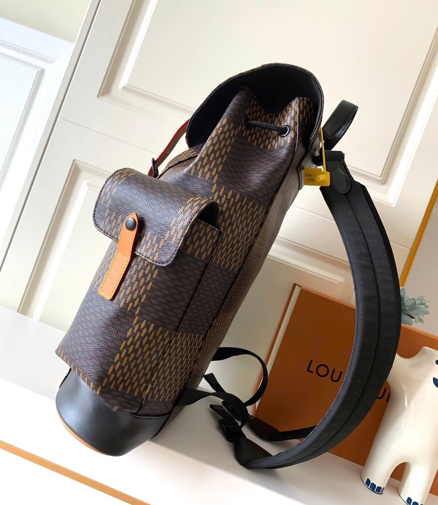 Balo Louis Vuitton LV Backpack x Nigo Christopher PM Nâu Caro Like Auth 38x44x13 PLD