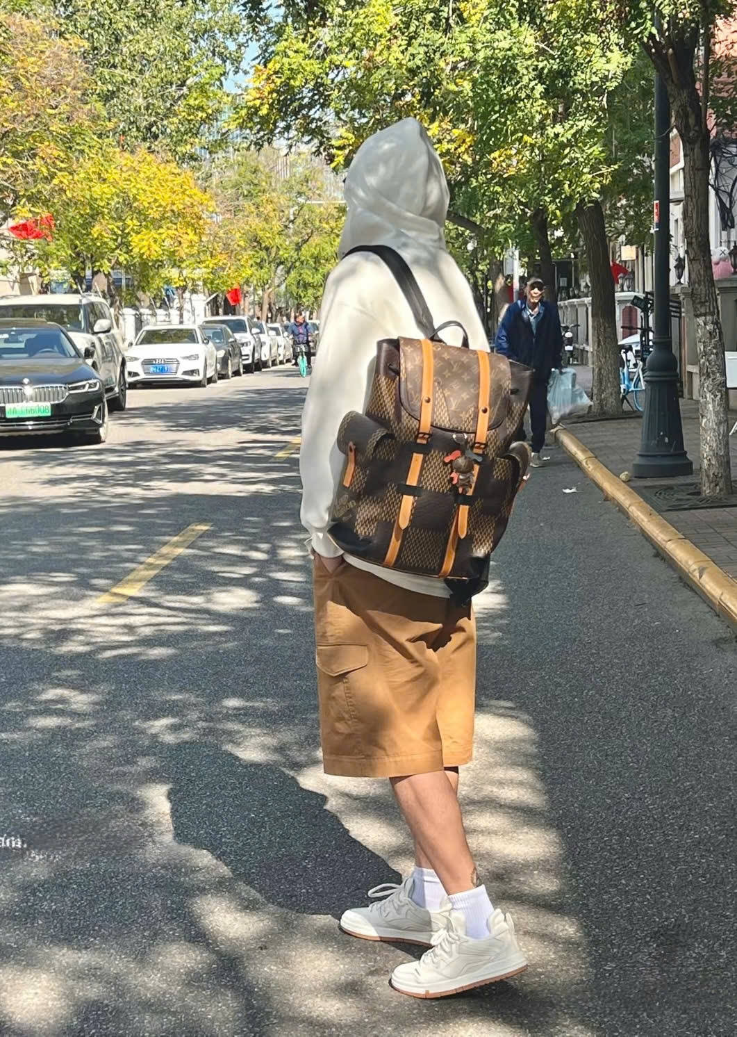 Balo Louis Vuitton LV Backpack x Nigo Christopher PM Nâu Caro Like Auth 38x44x13 PLD