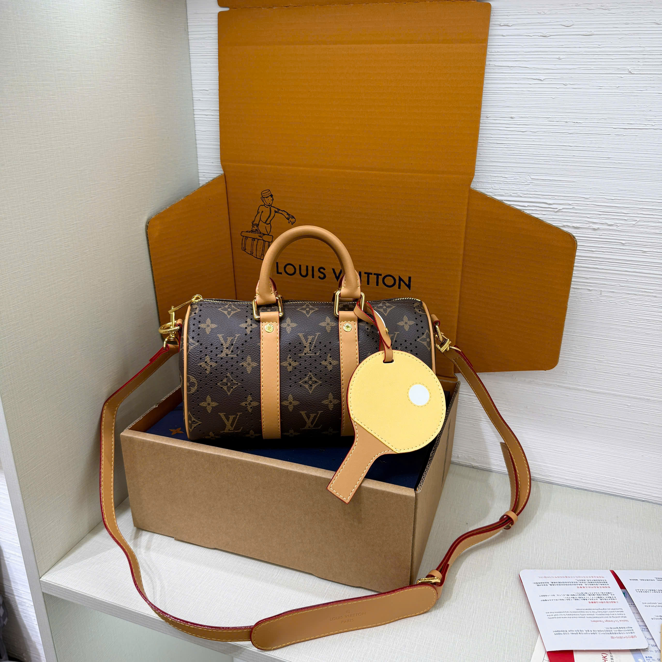 Túi trống mini đeo chéo xách tay Louis Vuitton Bag LV Keepall Bandoulière Like Auth size 25 PLD