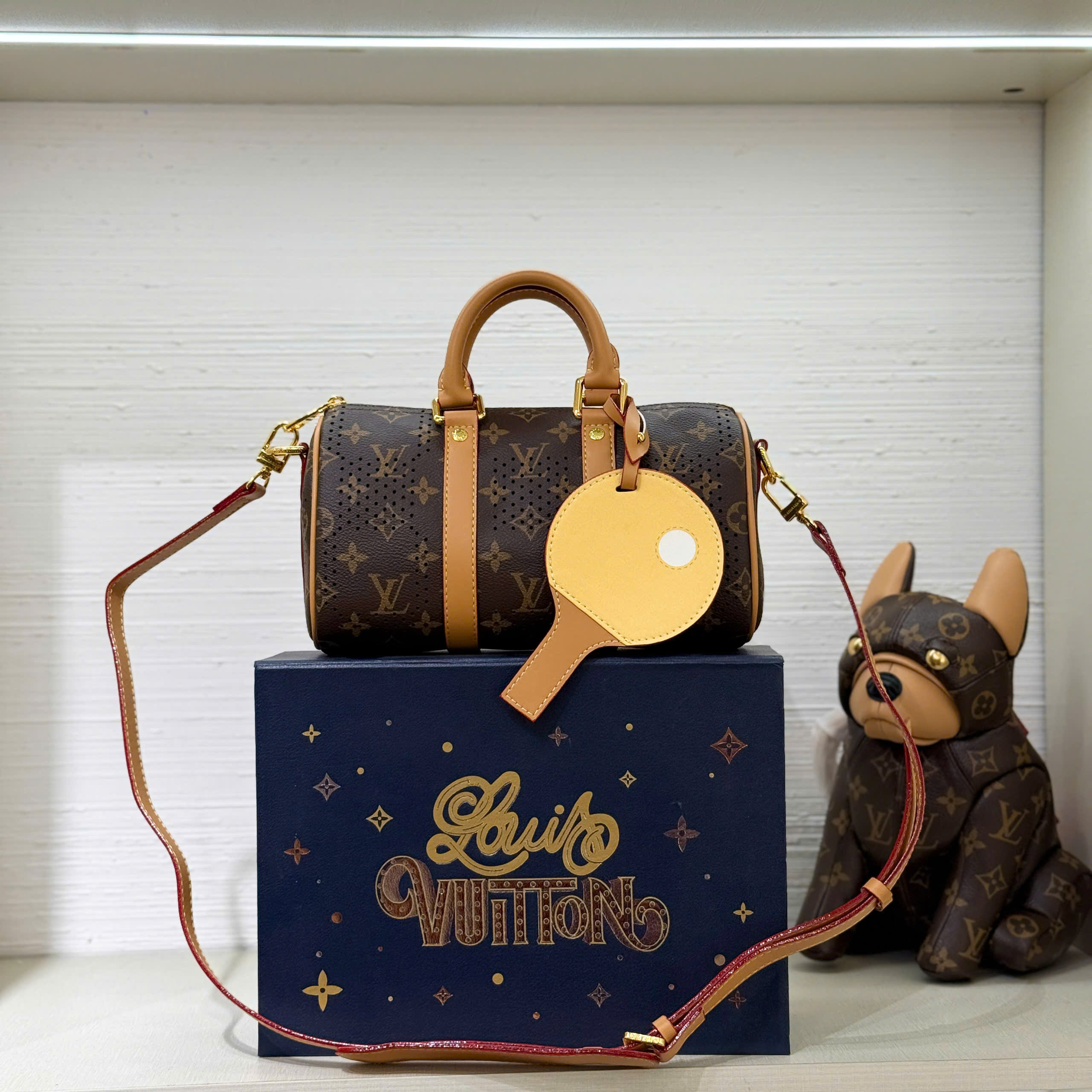 Túi trống mini đeo chéo xách tay Louis Vuitton Bag LV Keepall Bandoulière Like Auth size 25 PLD