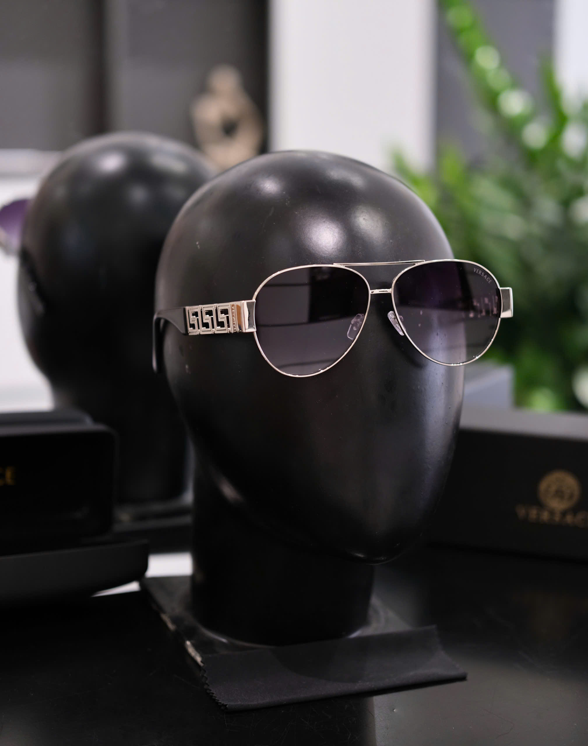 Kính mát thời trang Versace VS mắt Tím gọng kim loại Like Auth DDT