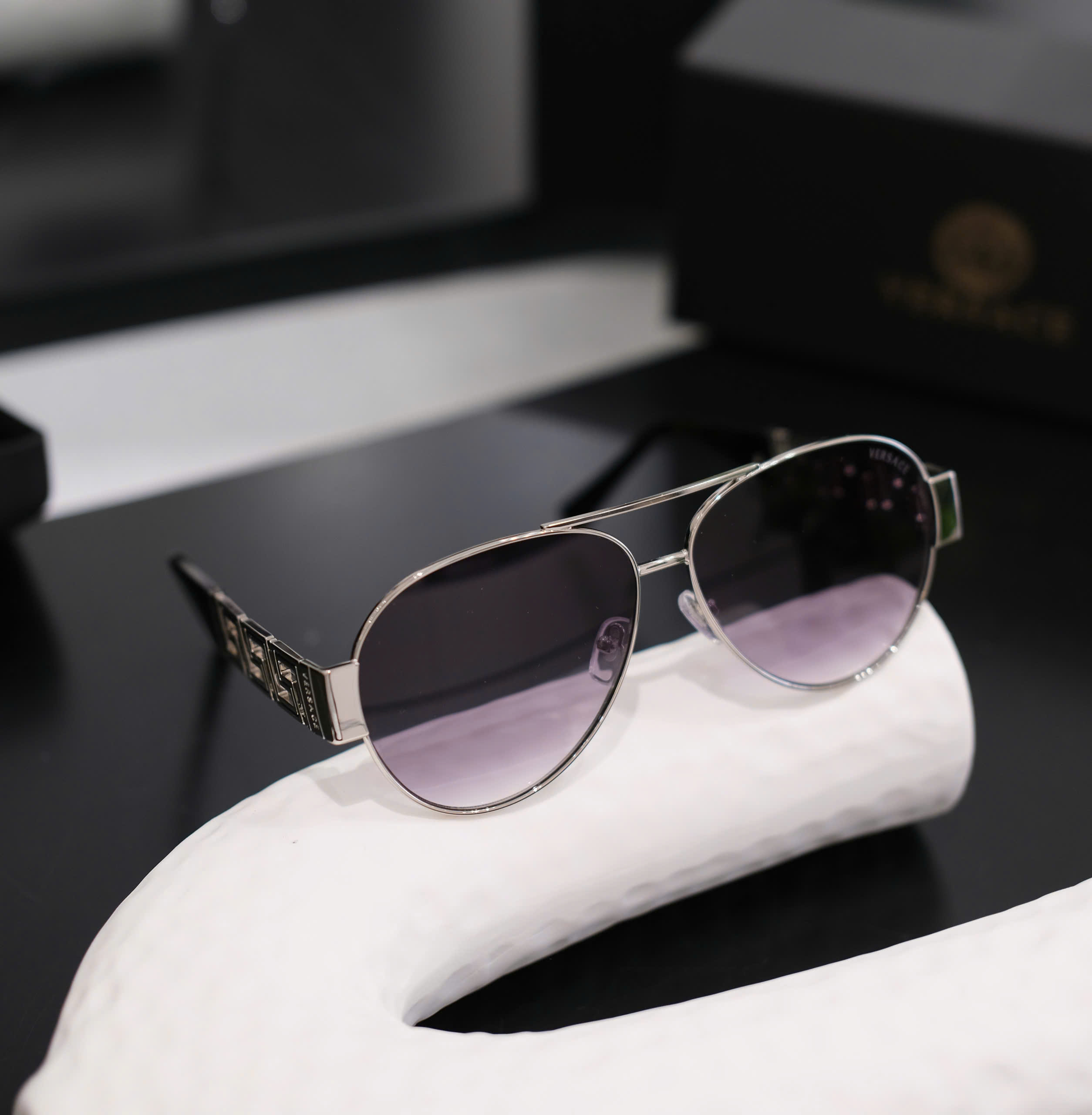 Kính mát thời trang Versace VS mắt Tím gọng kim loại Like Auth DDT