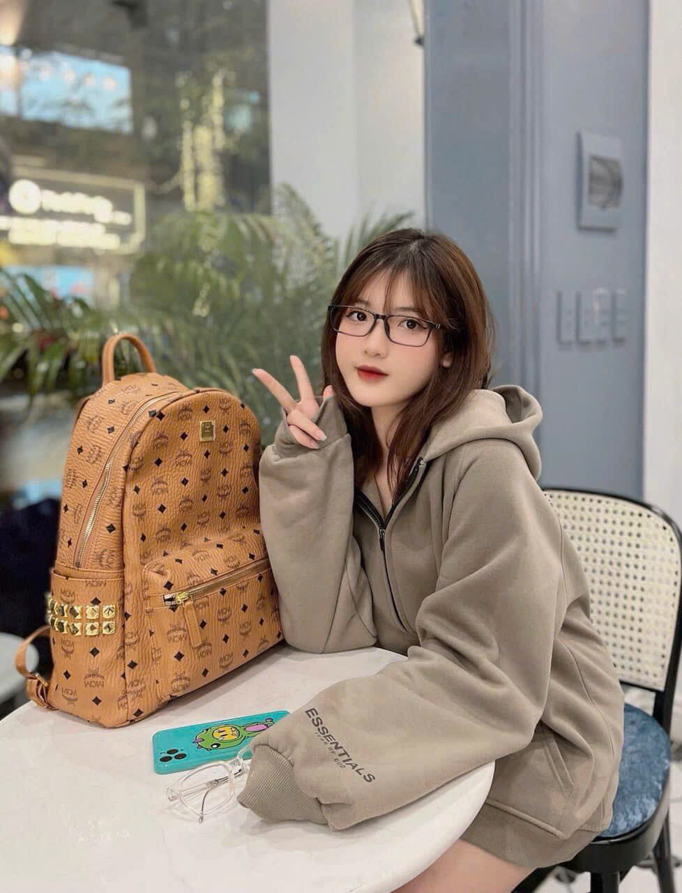 Balo MCM Stark Backpack in Visetos Cognac tag Cún Like Auth PLD\NÂU