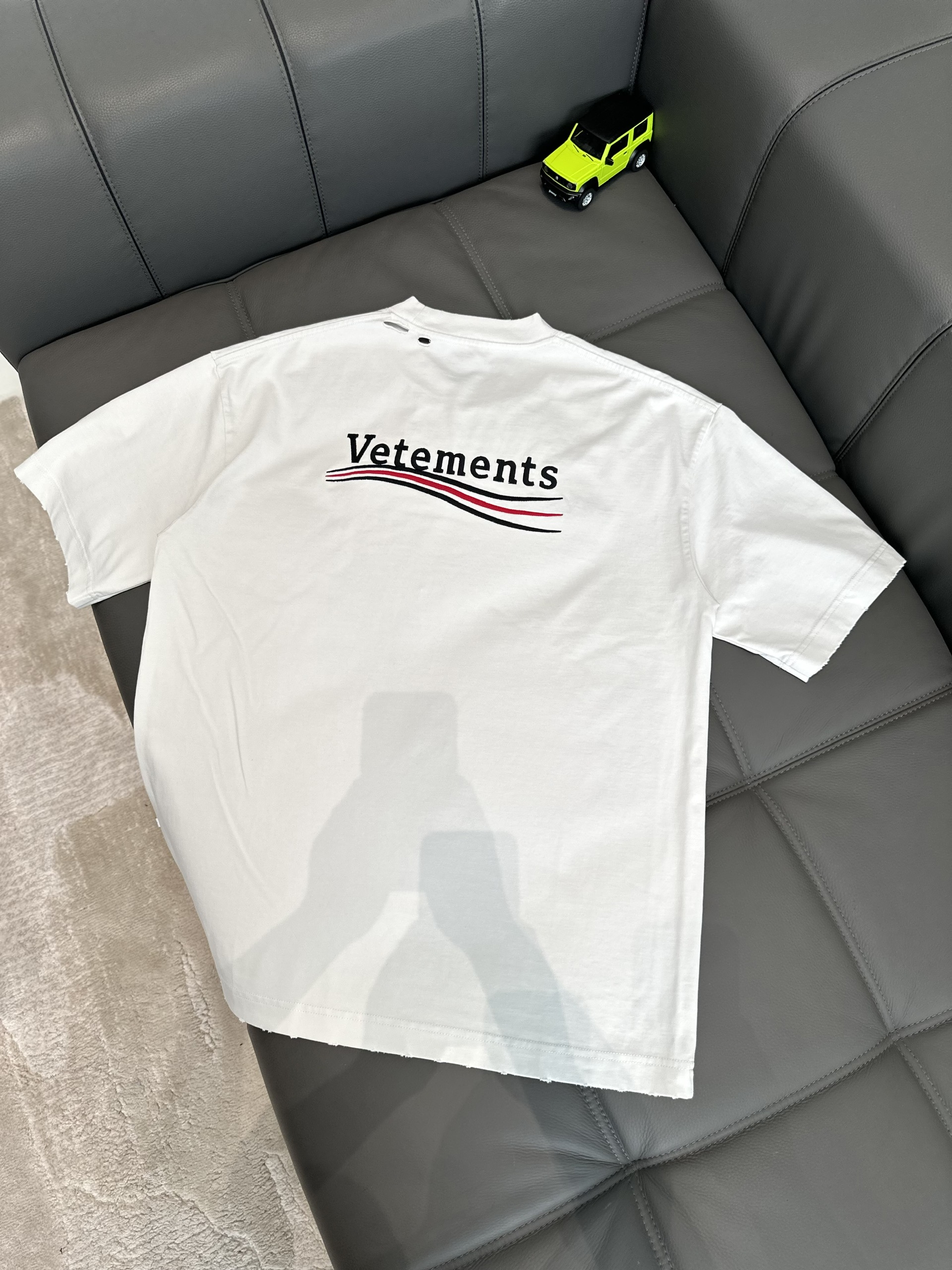 Áo phông T shirt Vetements logo wash trước sau Like Auth S-M VTN\NÂU