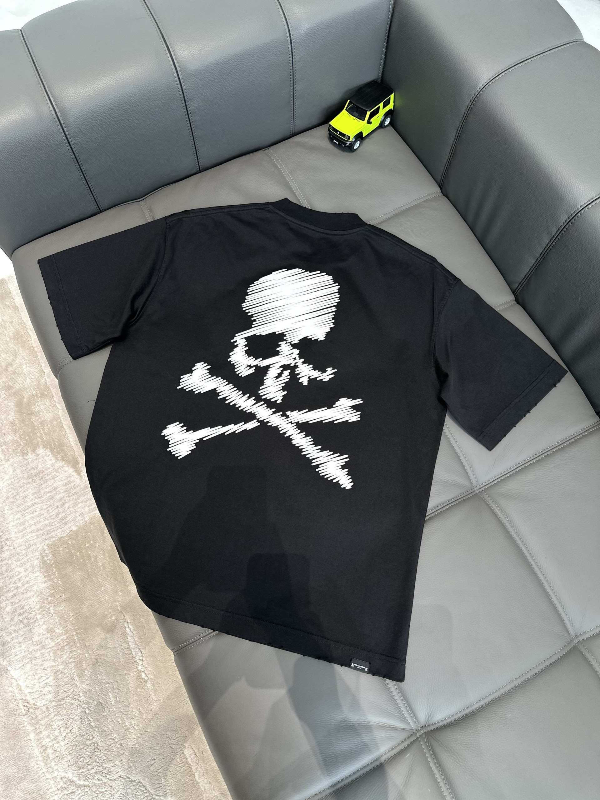 Áo phông T shirt Mastermind logo ngực họa tiết đầu lâu xương chéo lưng Like Auth S-M VTN\Đen