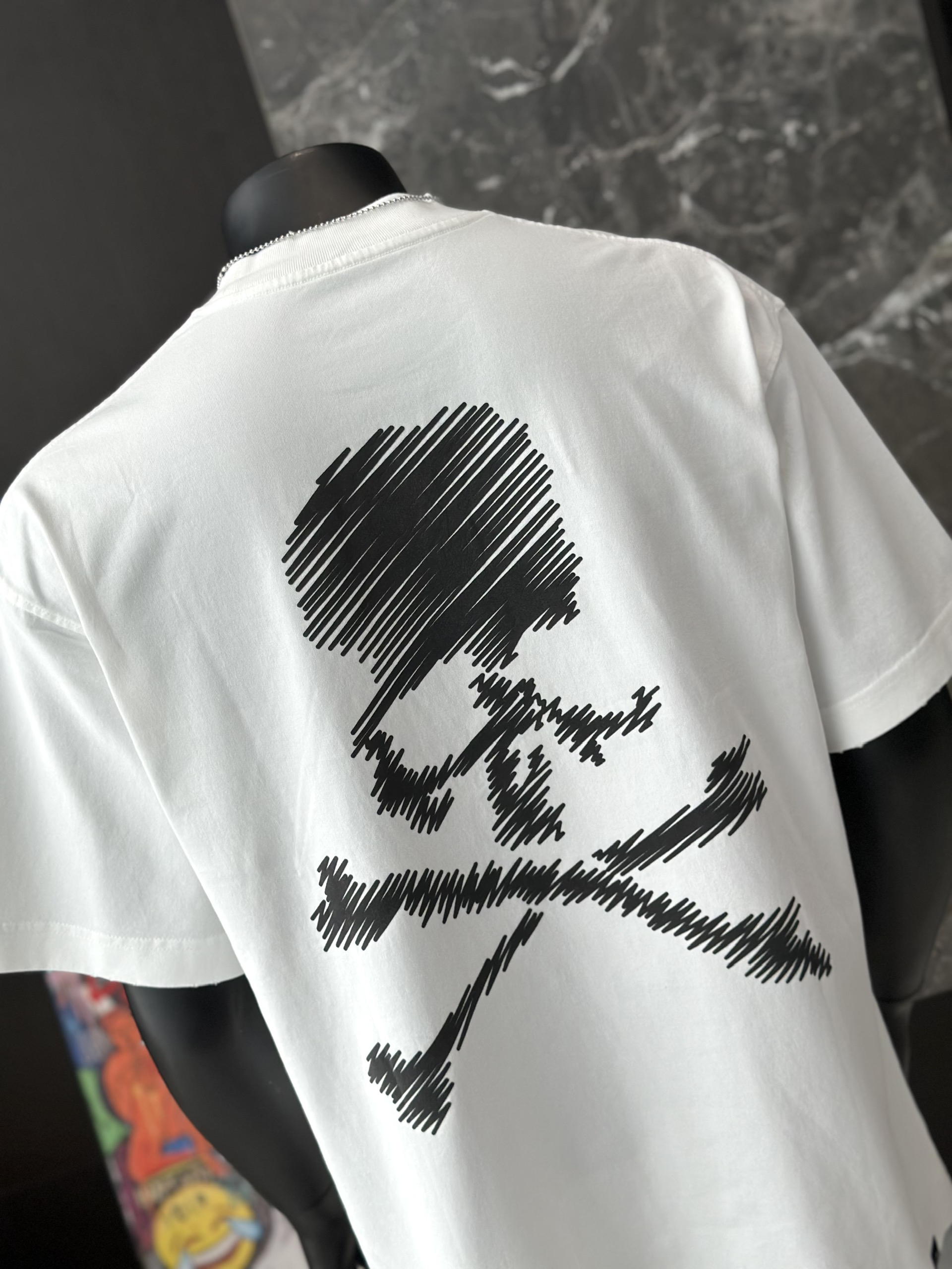 Áo phông T shirt Mastermind logo ngực họa tiết đầu lâu xương chéo lưng Like Auth S-M VTN\Đen