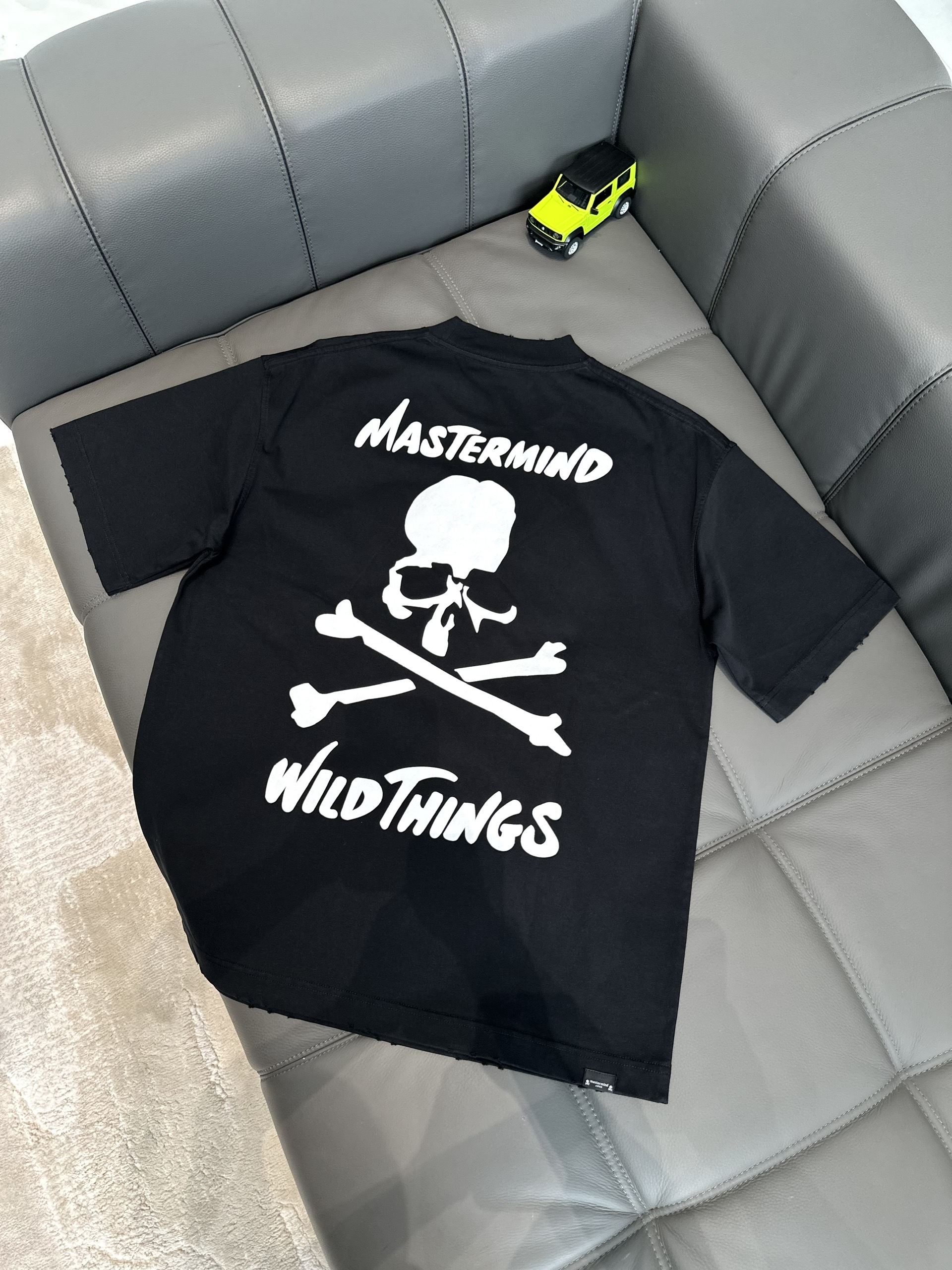 Áo phông T shirt Mastermind họa tiết đầu lâu xương chéo trước sau Like Auth S-M VTN\Đen