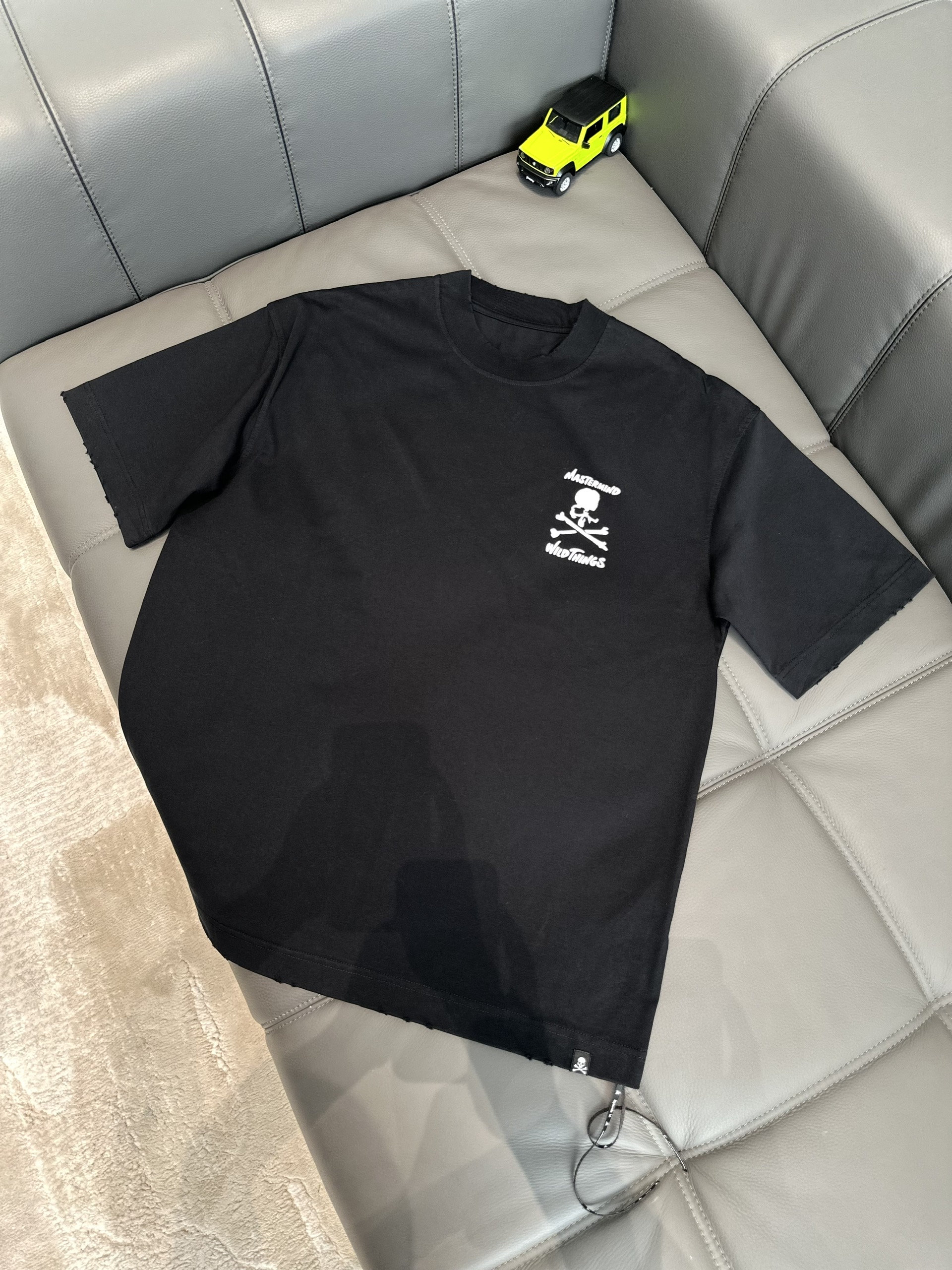 Áo phông T shirt Mastermind họa tiết đầu lâu xương chéo trước sau Like Auth S-M VTN\Đen