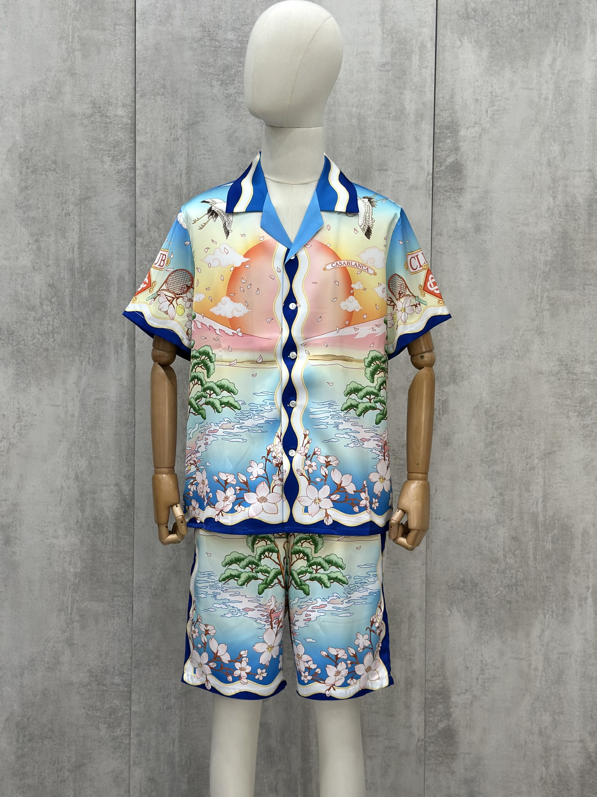 Set bộ lụa hè TANYA Casablanca họa tiết hoa lá Like Auth M-XL VTN