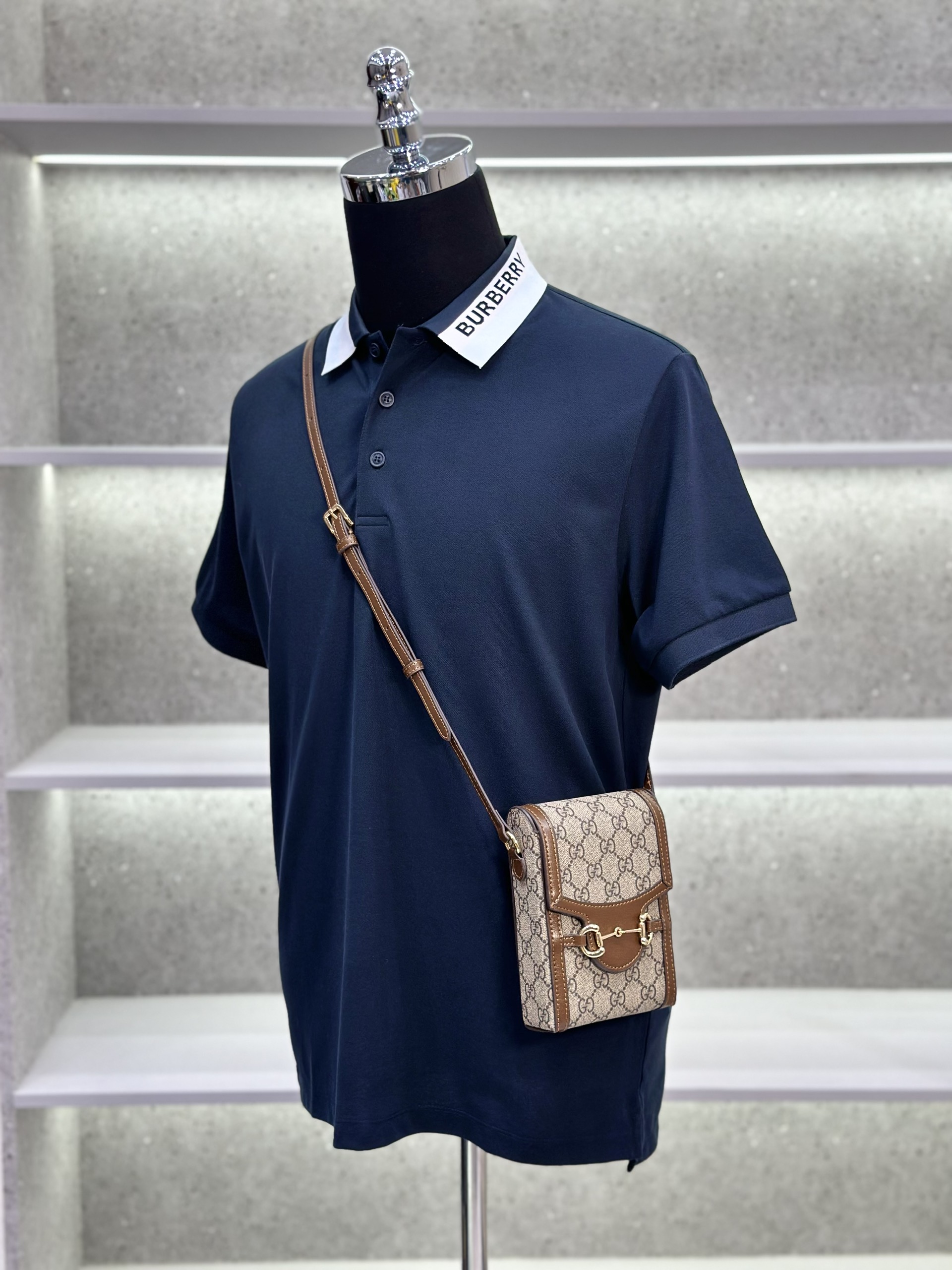 Áo polo Burberry BBR trơn phối màu logo chữ cổ Like Auth 1-1 on web VTN