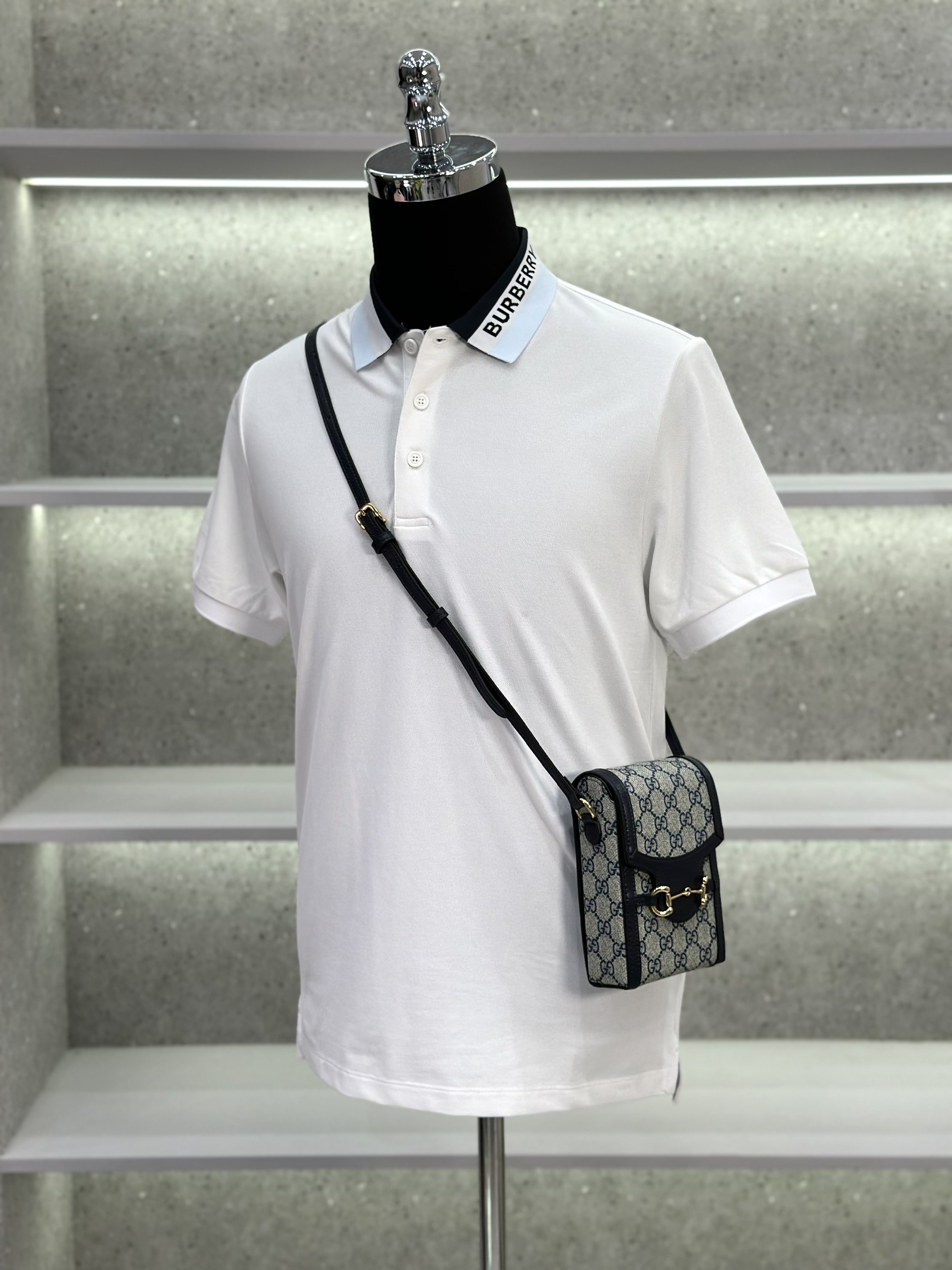 Áo polo Burberry BBR trơn phối màu logo chữ cổ Like Auth 1-1 on web VTN