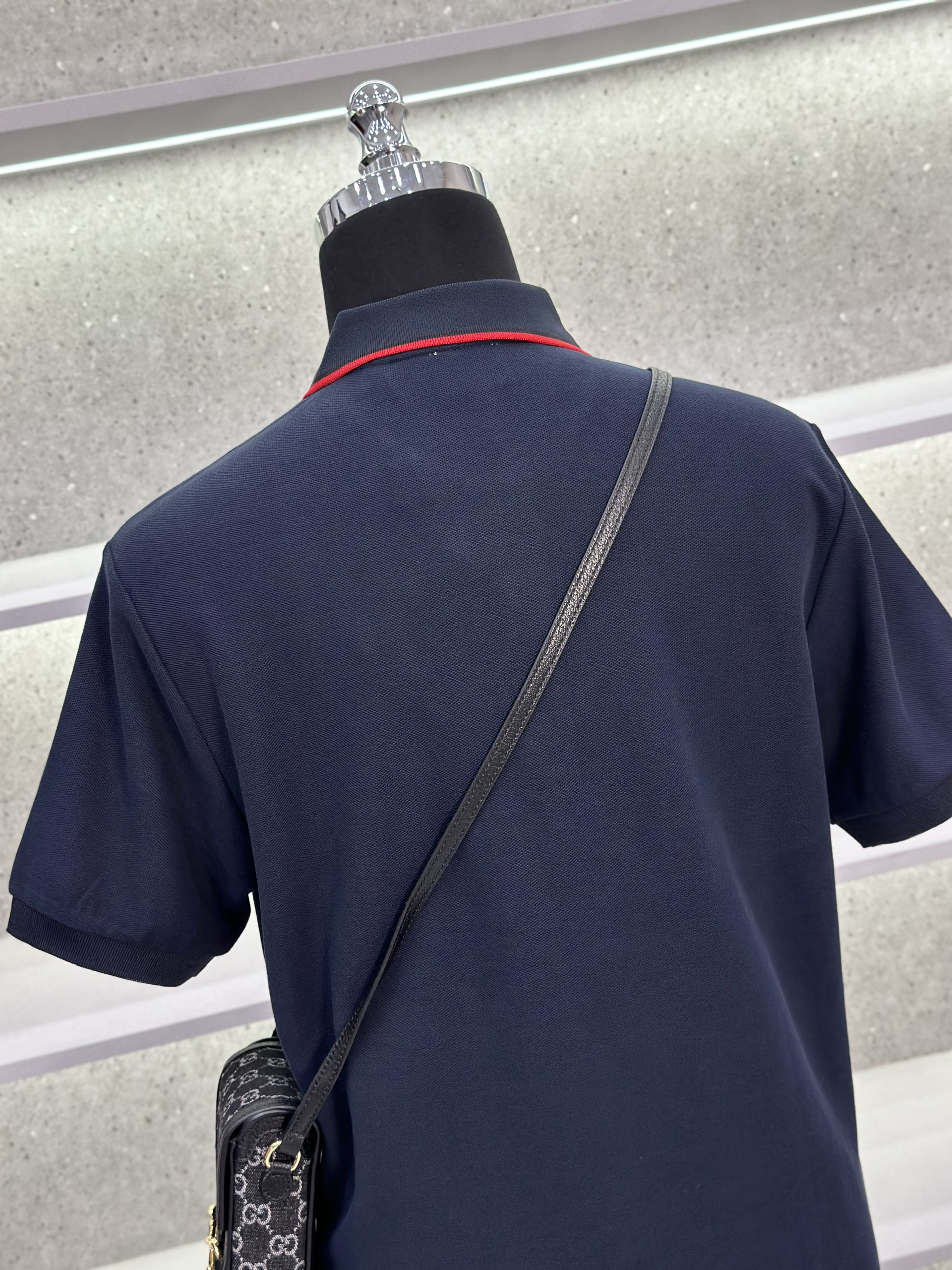 Áo polo Burberry BBR logo TB thêu ngực phối kẻ Đỏ viền cổ Like Auth 1-1 on web VTN