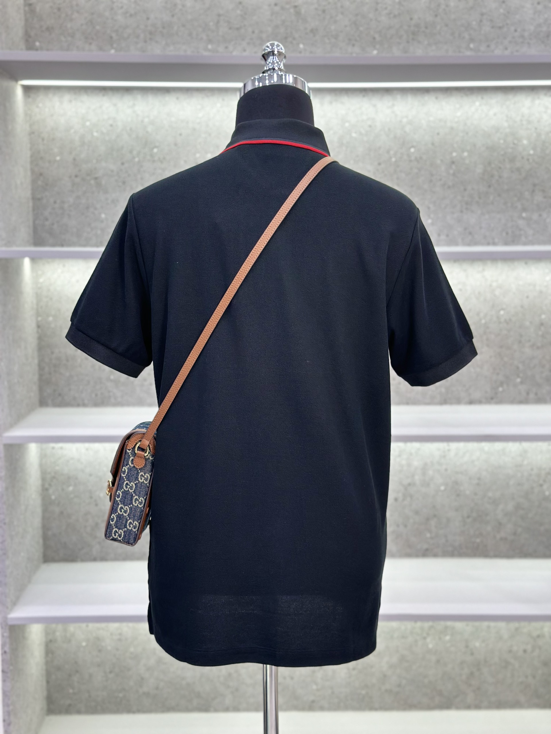 Áo polo Burberry BBR logo TB thêu ngực phối kẻ Đỏ viền cổ Like Auth 1-1 on web VTN