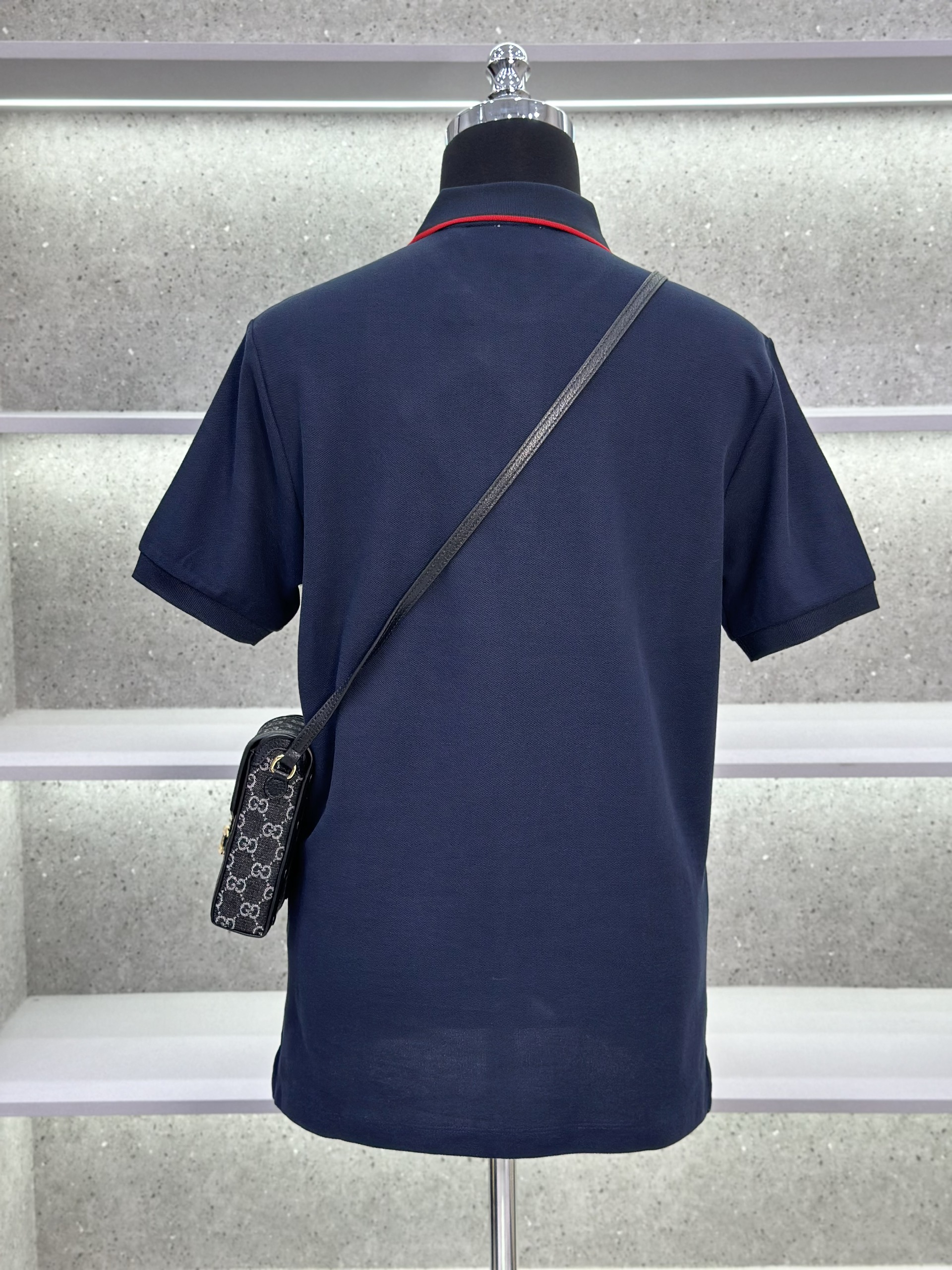 Áo polo Burberry BBR logo TB thêu ngực phối kẻ Đỏ viền cổ Like Auth 1-1 on web VTN