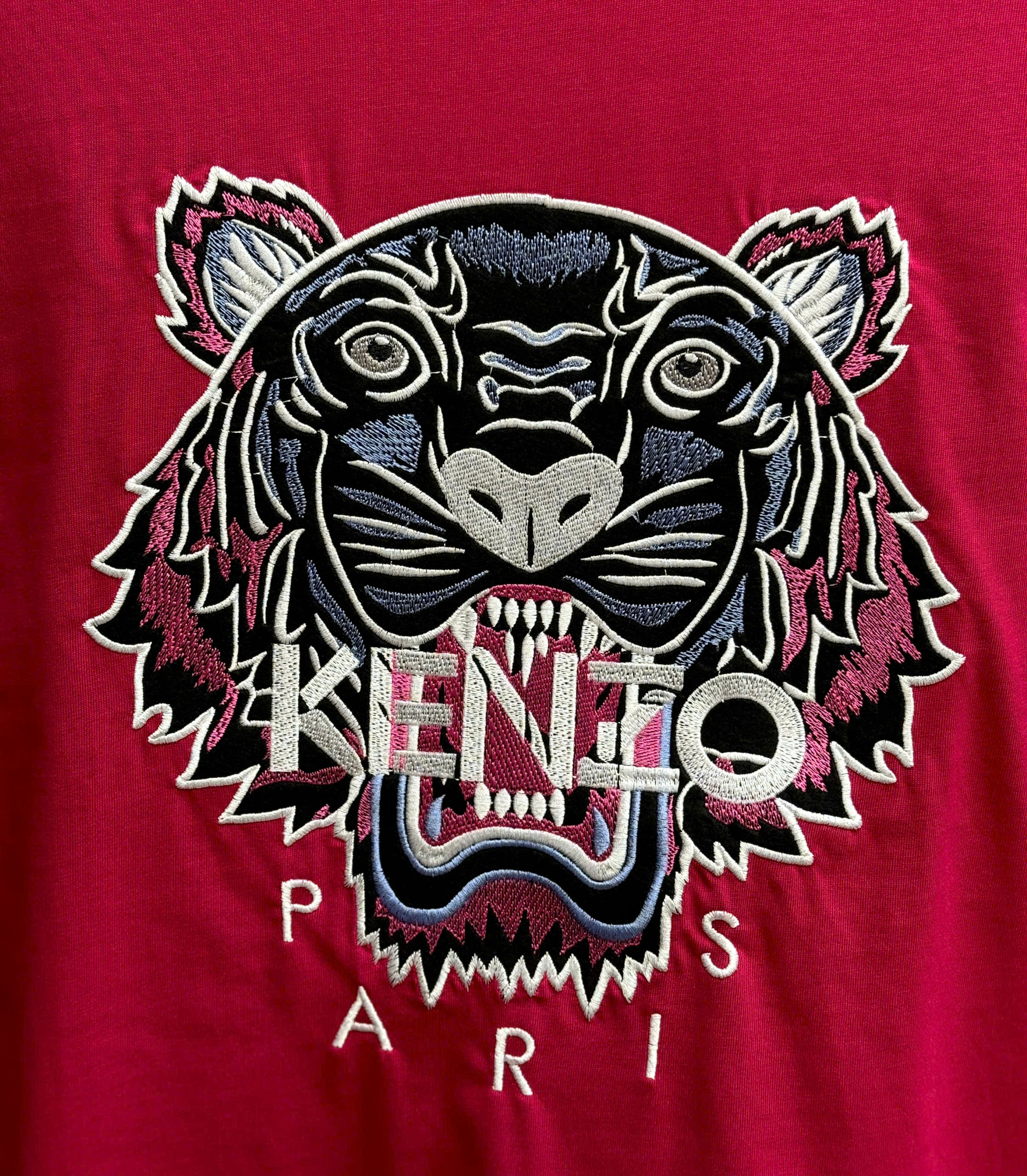 Áo phông T shirt Kenzo KZ Đỏ thêu mặt hổ ngực Like Auth 44-50 CD