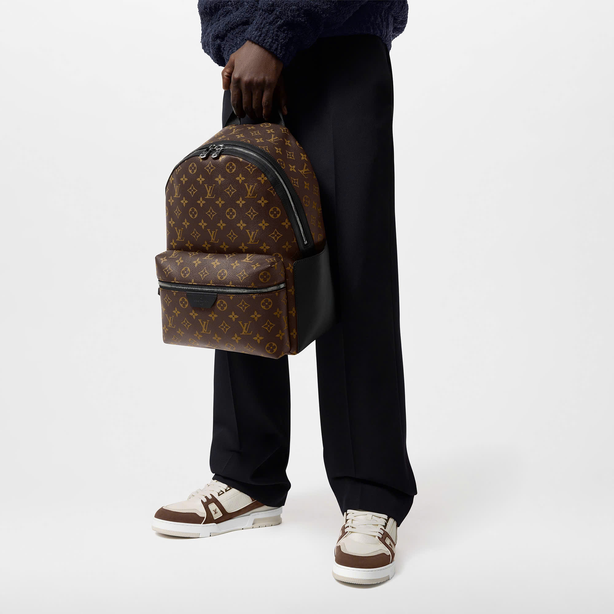 Balo Louis Vuitton LV Discovery Backpack PM Monogram Eclipse Canvas Nâu Like Auth 29x38x20 PLD