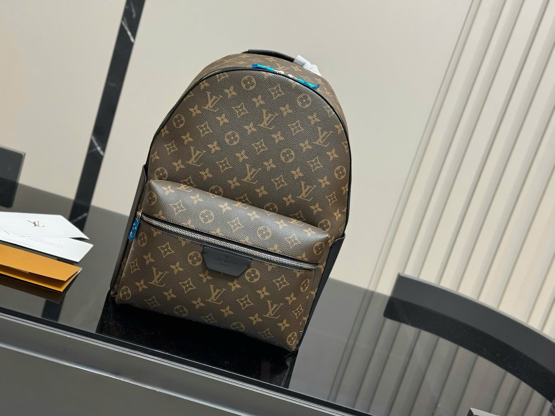Balo Louis Vuitton LV Discovery Backpack PM Monogram Eclipse Canvas Nâu Like Auth 29x38x20 PLD