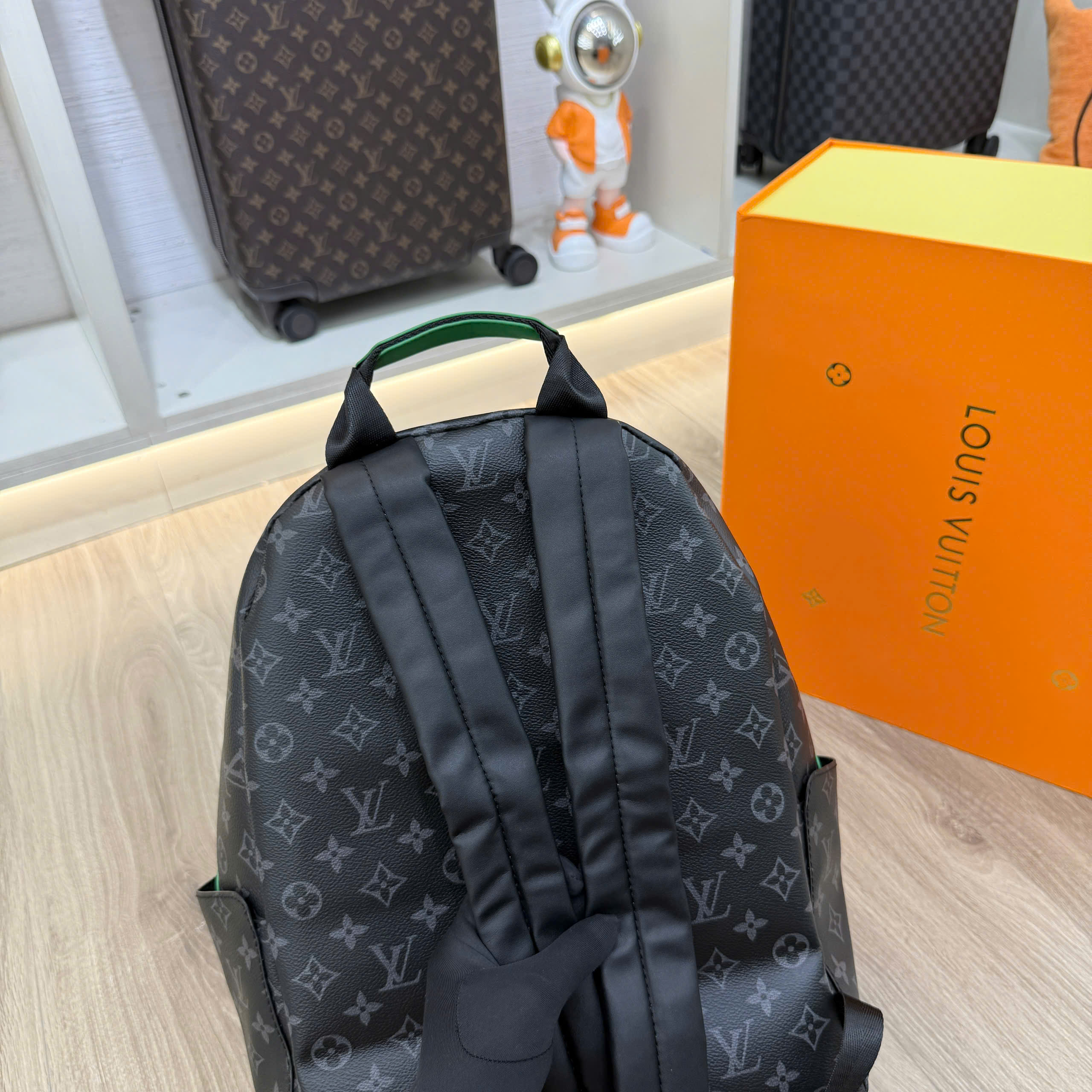 Balo Louis Vuitton LV Discovery Backpack PM Monogram Eclipse Canvas Đen Like Auth 29x38x20 PLD