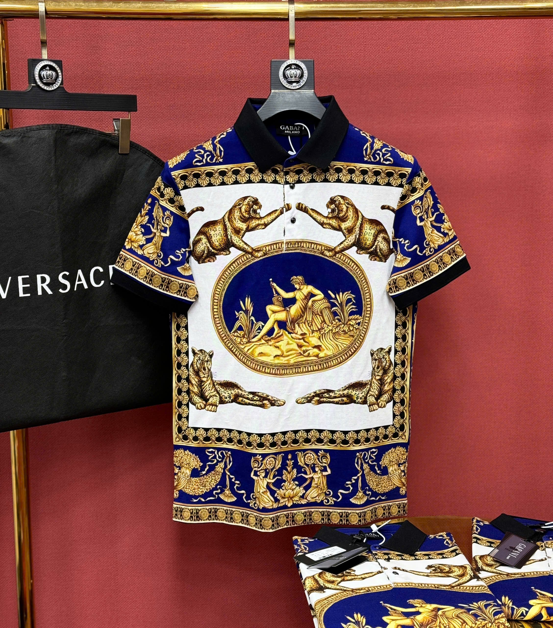 Áo polo hình Versace VS họa tiết Báo và Adam Like Auth 44-50 CD