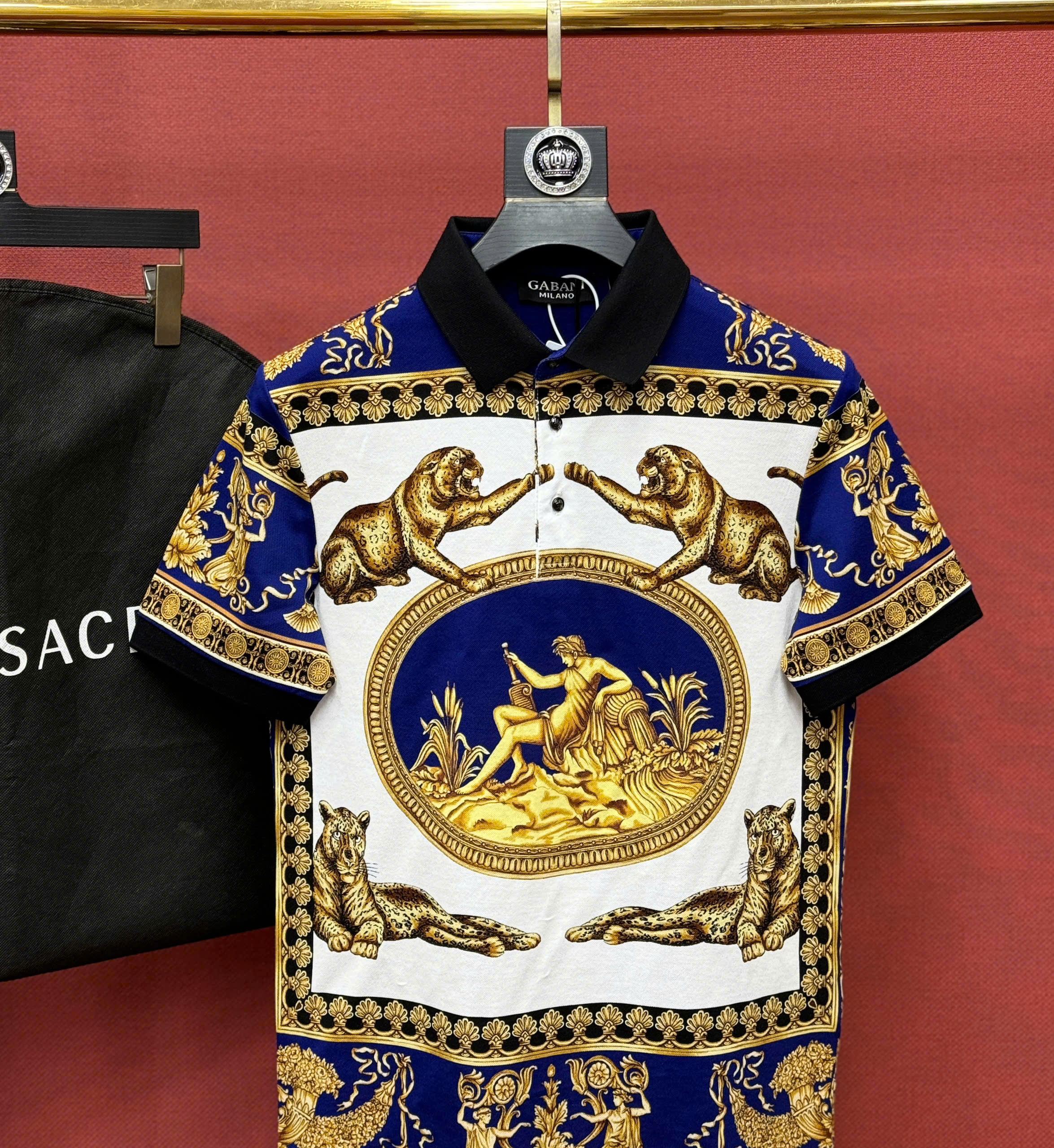 Áo polo hình Versace VS họa tiết Báo và Adam Like Auth 44-50 CD