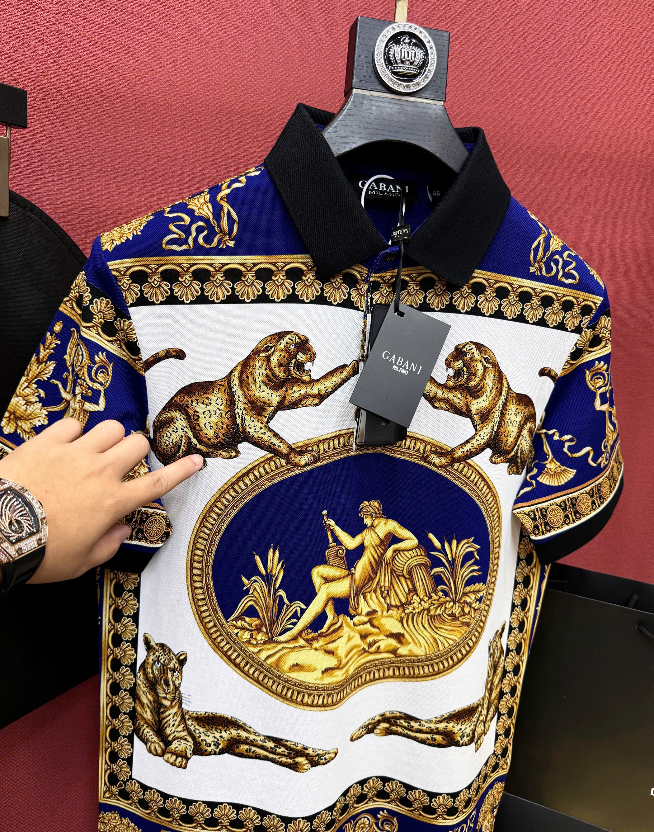 Áo polo hình Versace VS họa tiết Báo và Adam Like Auth 44-50 CD