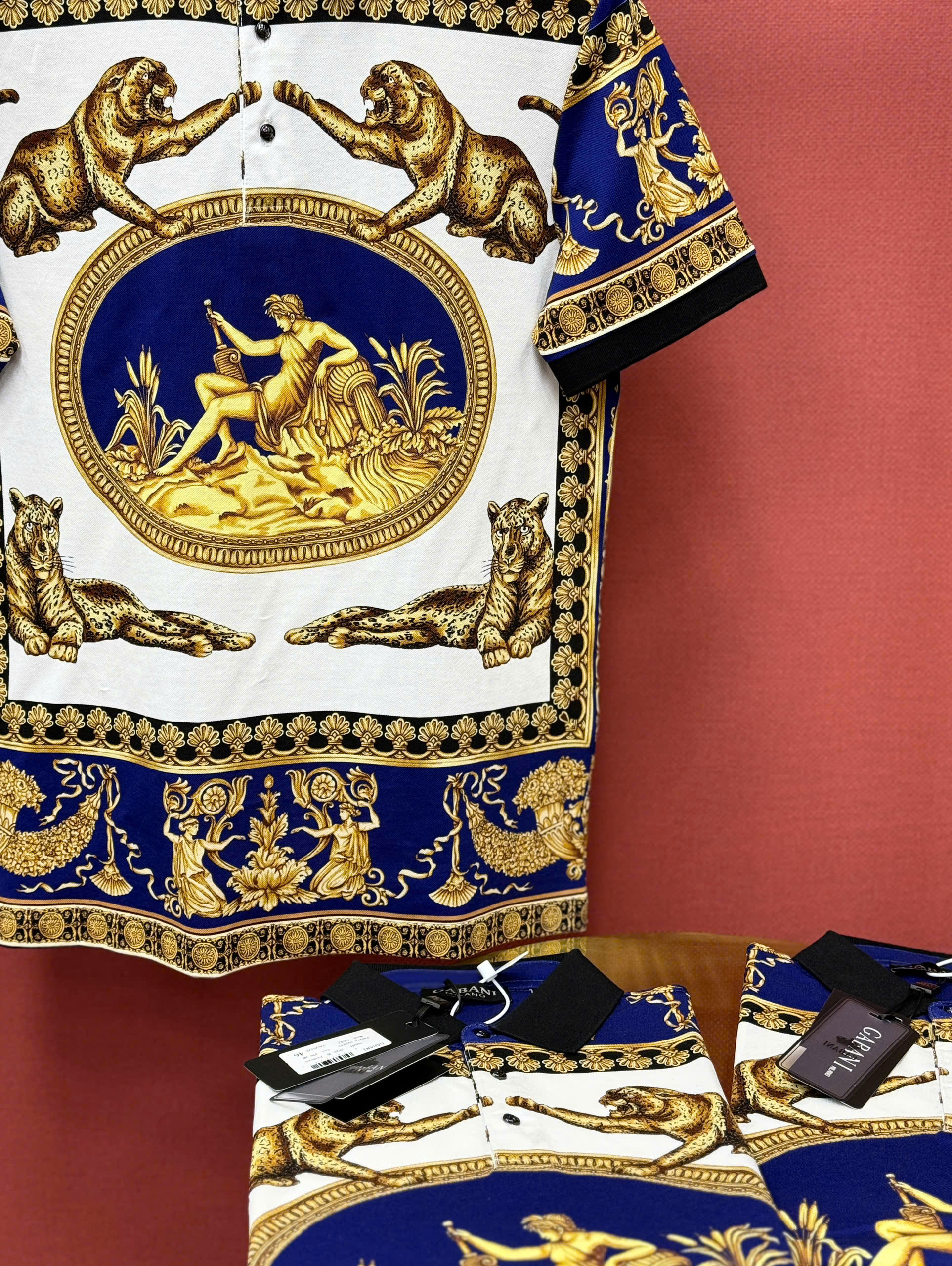 Áo polo hình Versace VS họa tiết Báo và Adam Like Auth 44-50 CD