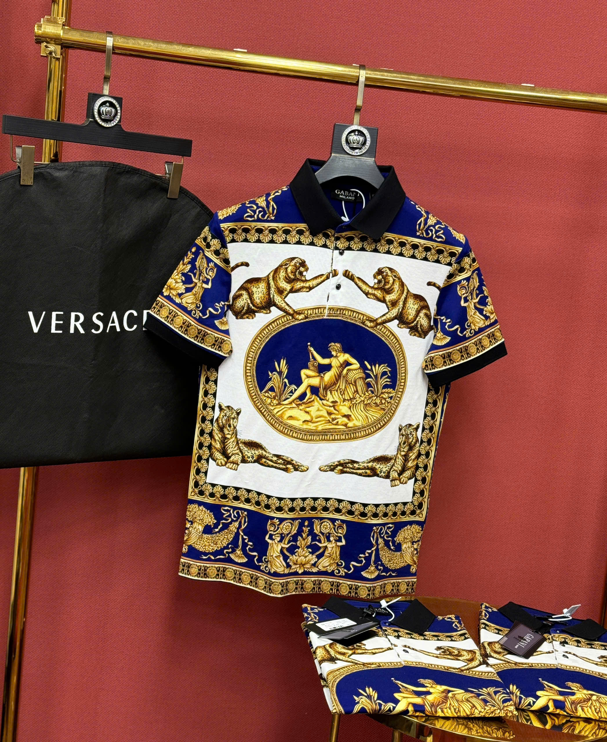 Áo polo hình Versace VS họa tiết Báo và Adam Like Auth 44-50 CD