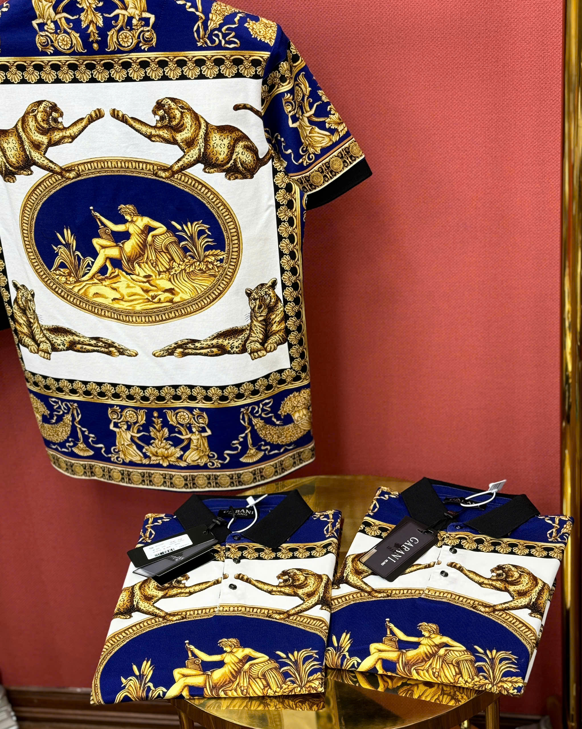 Áo polo hình Versace VS họa tiết Báo và Adam Like Auth 44-50 CD