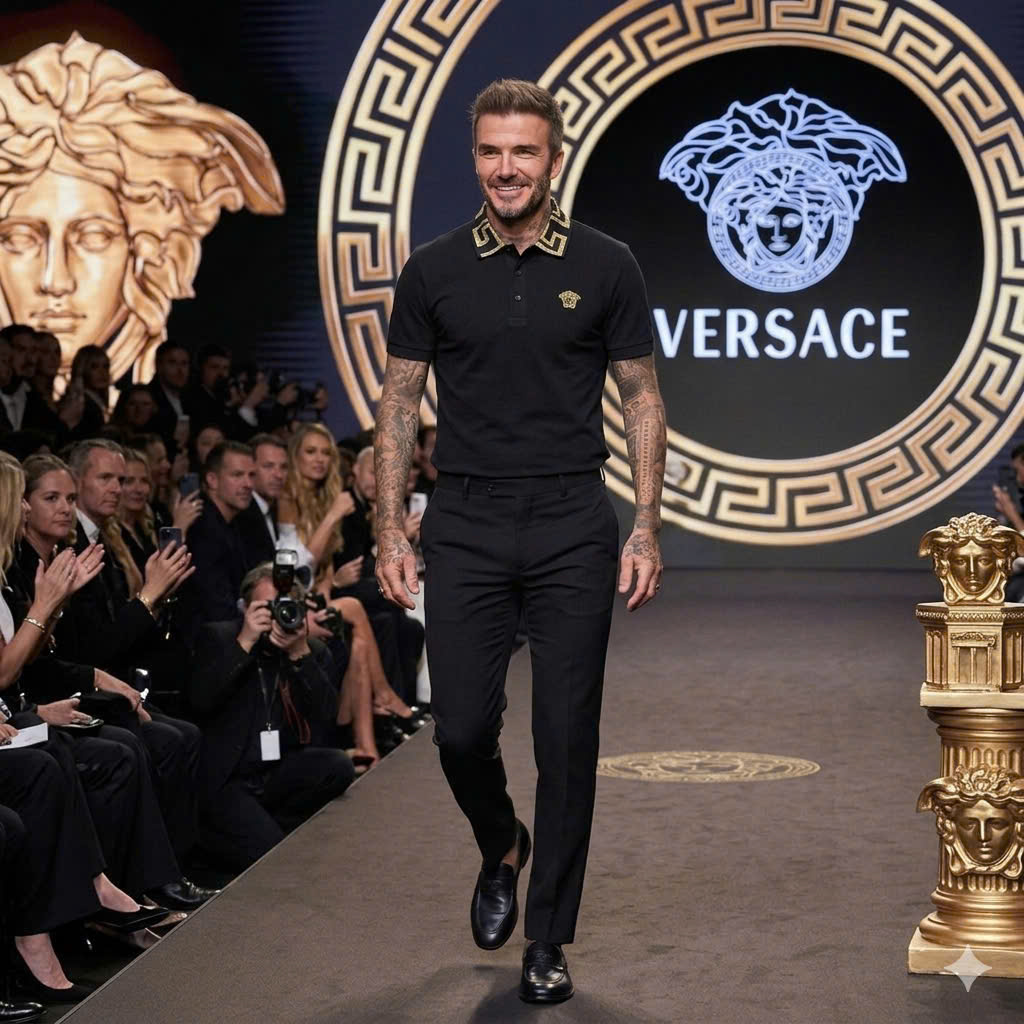 Áo polo Versace VS check cổ logo thêu ngực mặt quỷ Like Auth 48-52 MK\Đen