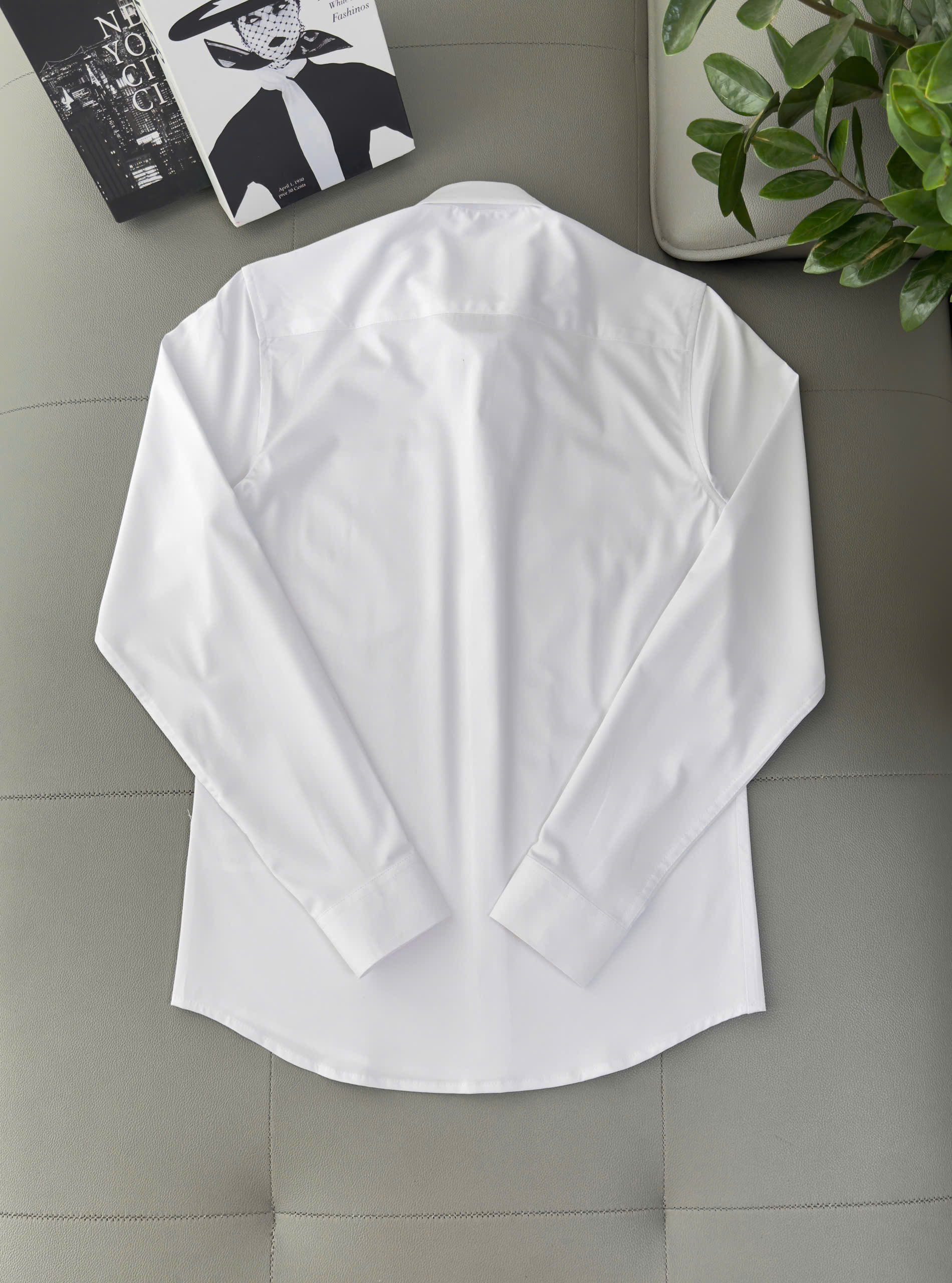 Áo sơ mi Burberry BBR dài tay Trắng logo thêu ngực TB Like Auth S-XXL DDT