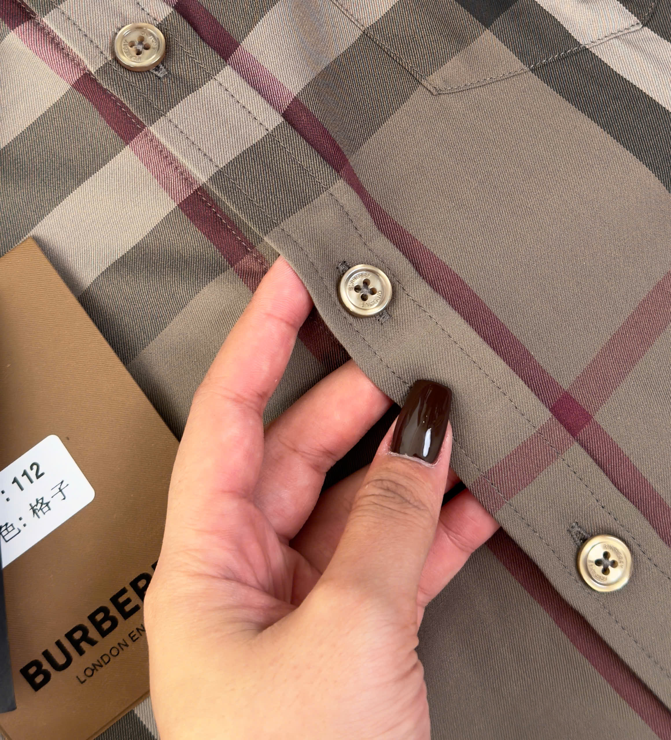 Áo sơ mi Burberry BBR dài tay Rêu kẻ sọc Like Auth S-XXL DDT