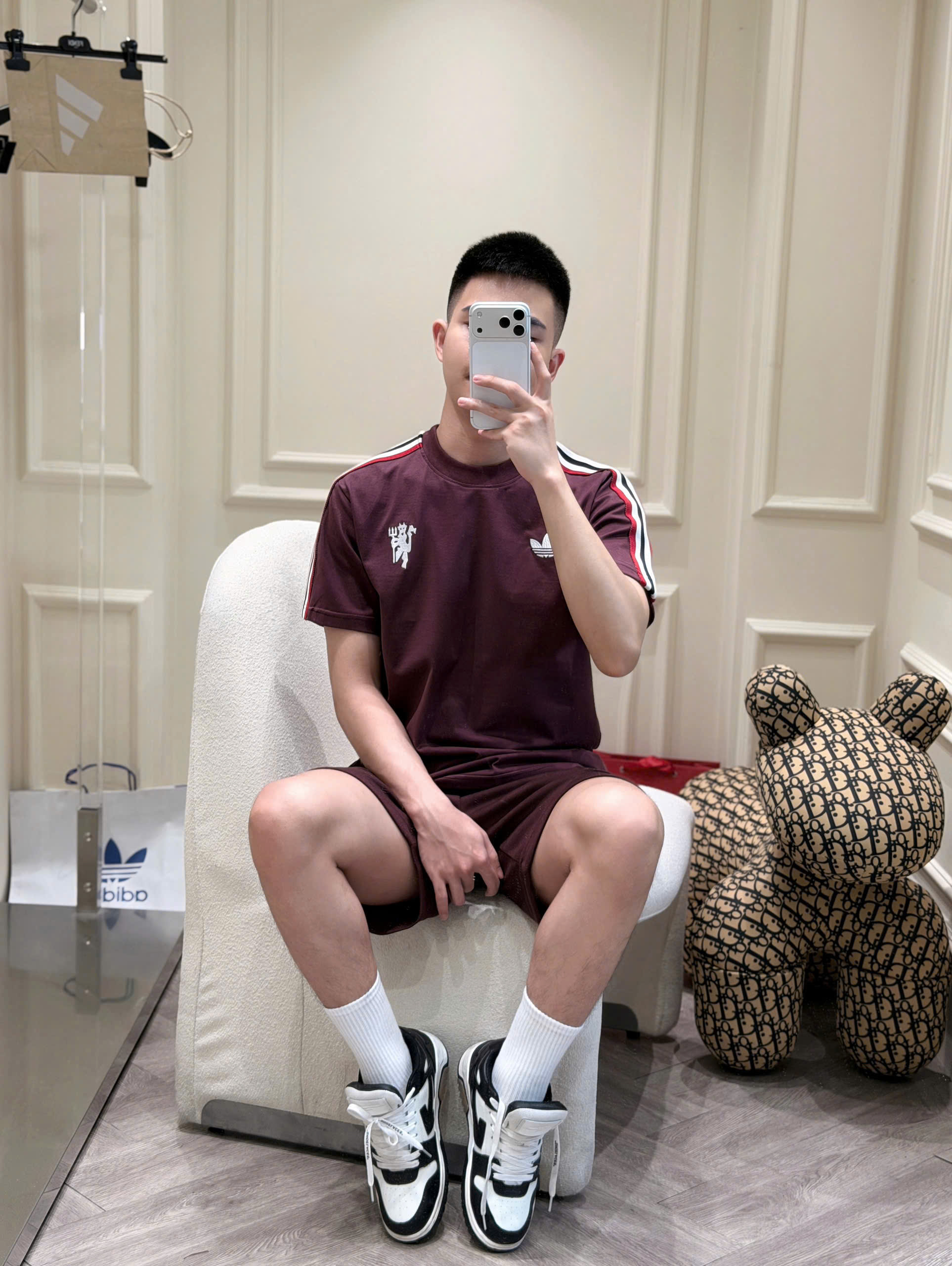 Set bộ thể thao hè Adidas kẻ sọc vai logo thêu ngực Like Auth S-XL MK