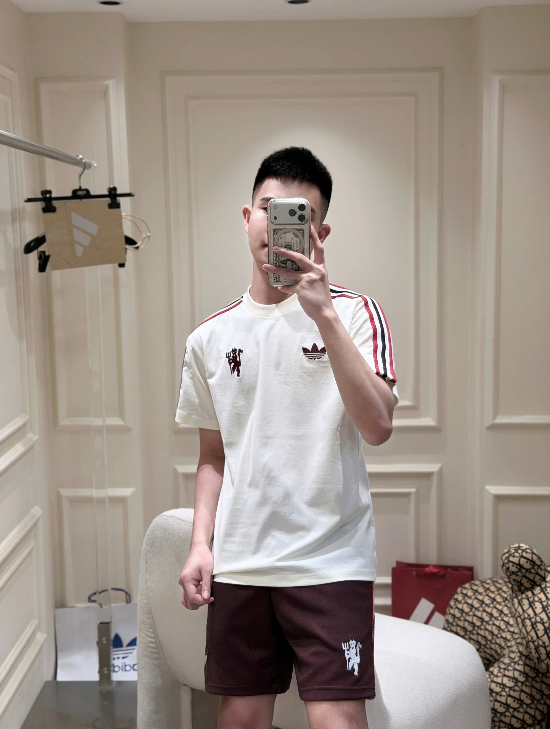 Set bộ thể thao hè Adidas kẻ sọc vai logo thêu ngực Like Auth S-XL MK